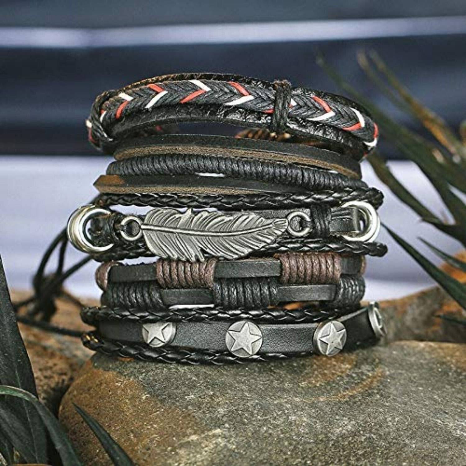 University Trendz Leather Bracelet Set Price in India - Buy