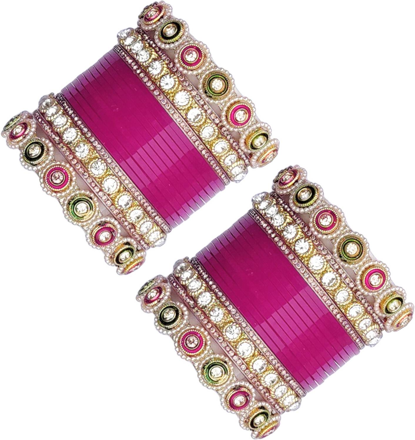 BATUKNATH Plastic Beads, Zircon Gold-plated Chudas