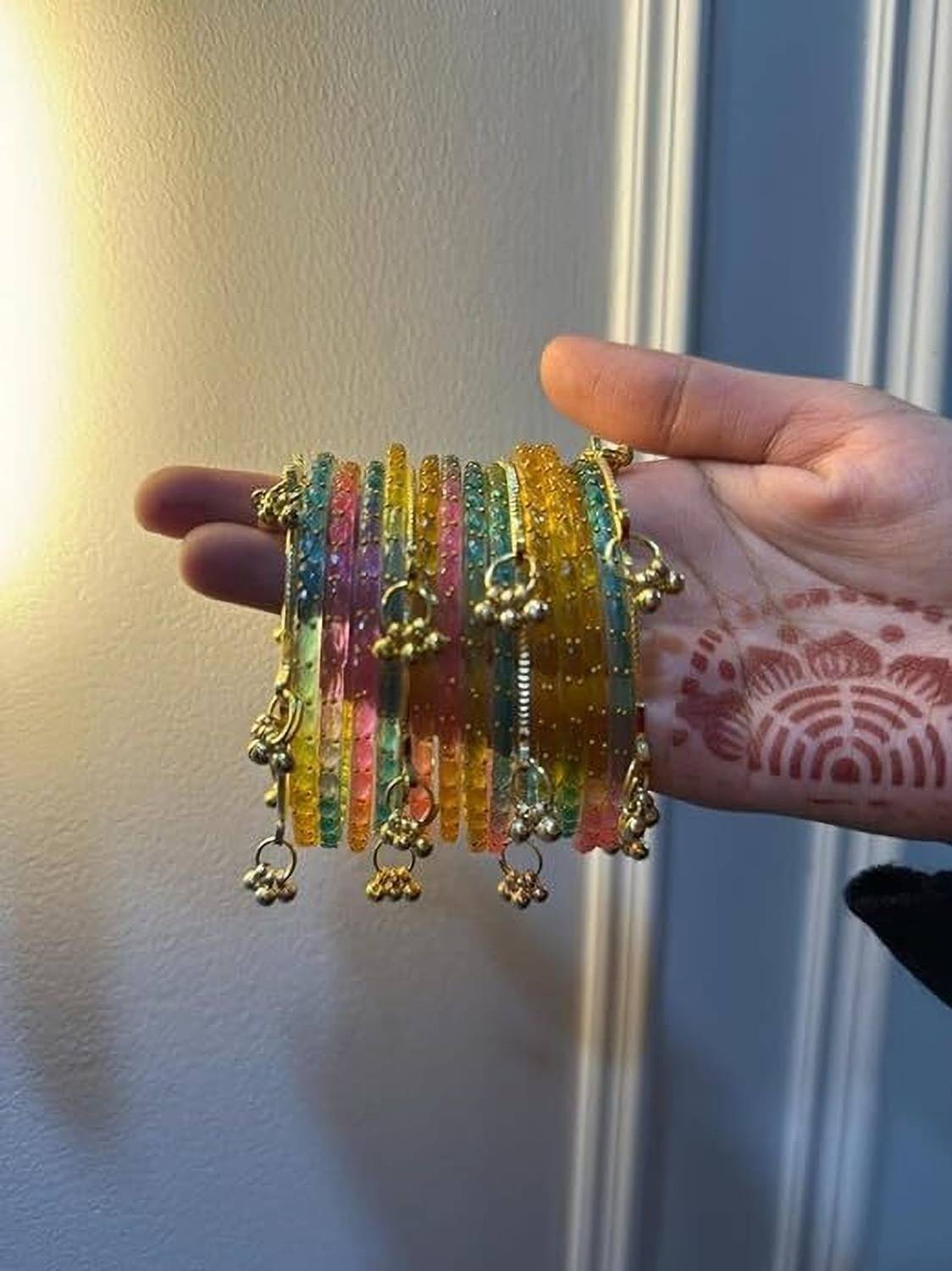 Amar Beauty and Jewls Metal Beads Bangle Set Pack of 16 - Image 3