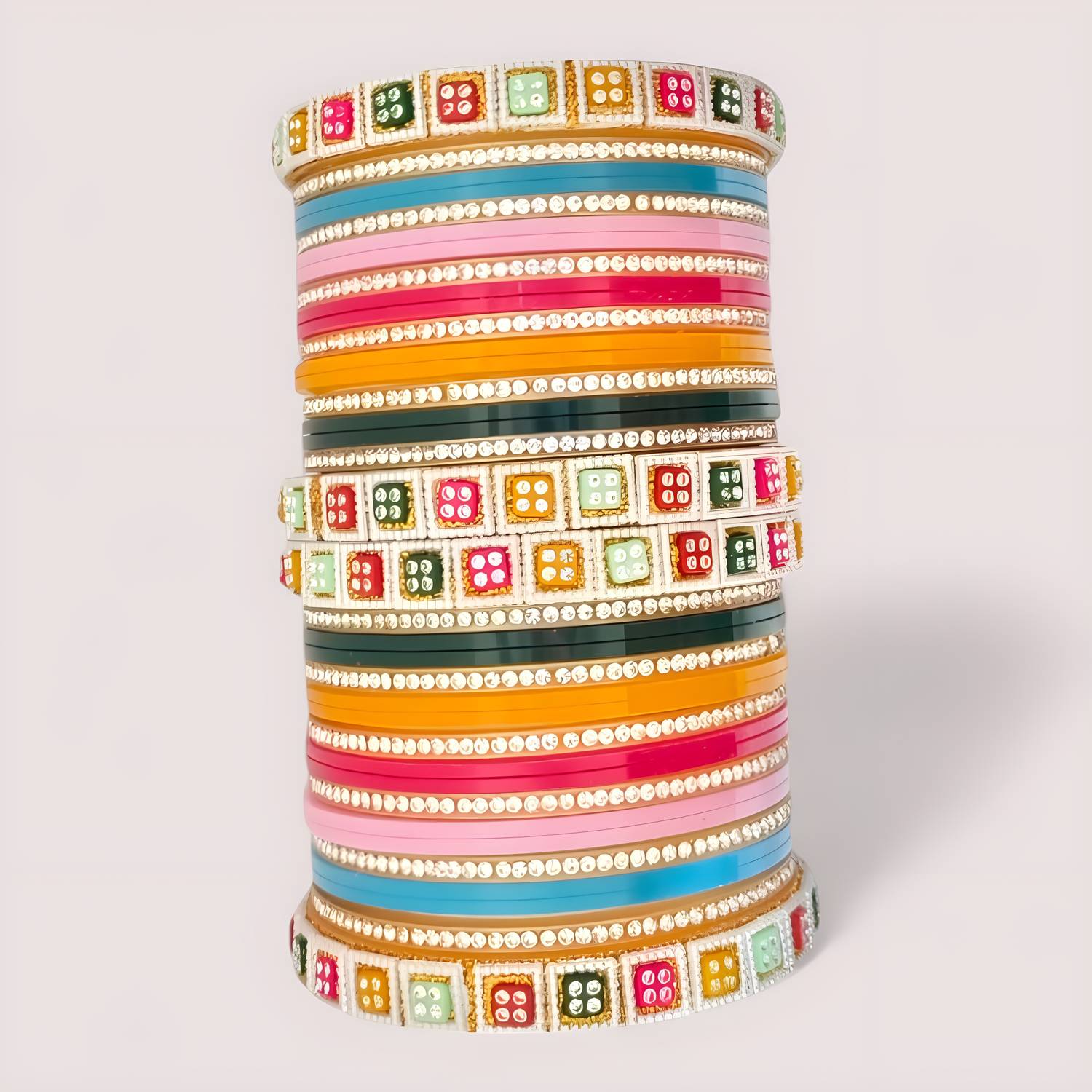 AMCM Plastic Zircon Bangle Set