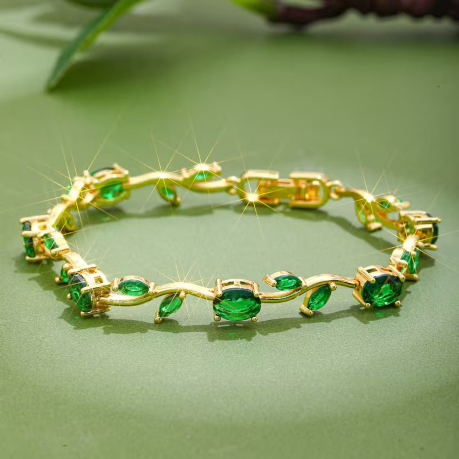 Image of ADF Stainless Steel Zircon Gold-plated Bracelet