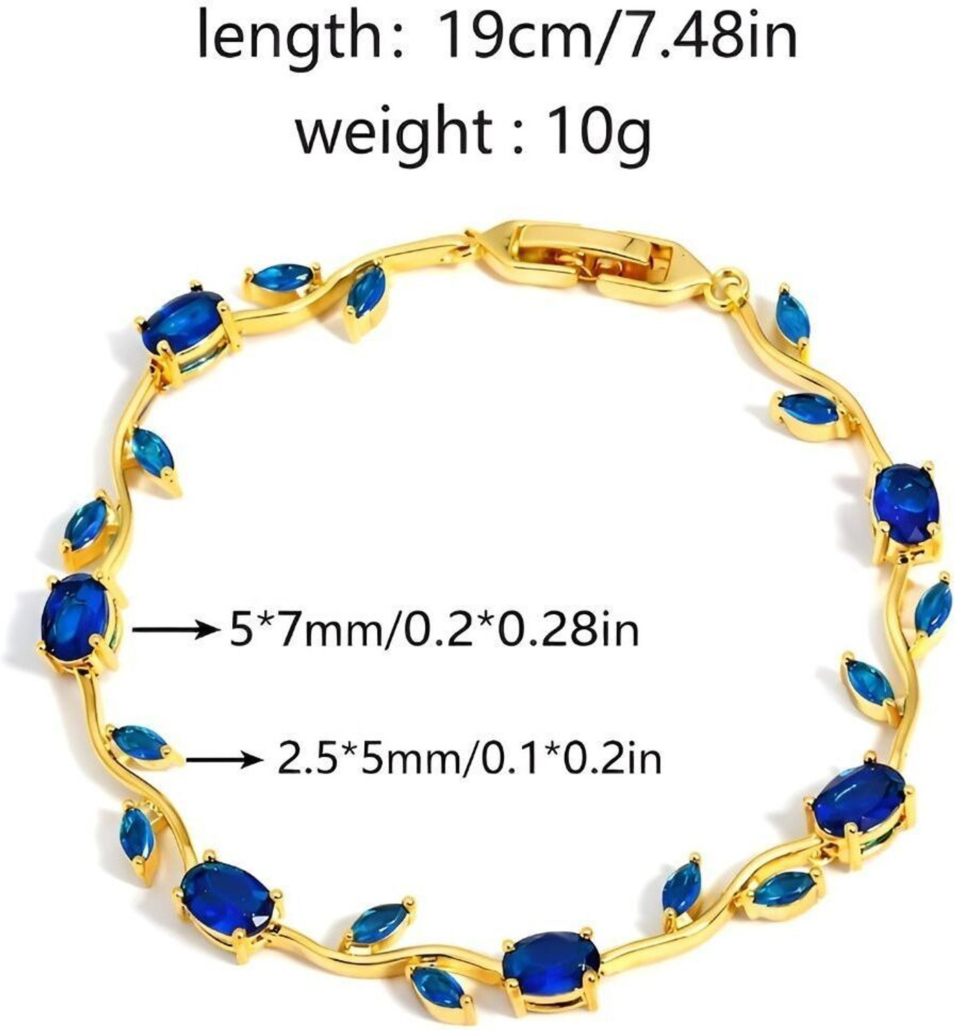 Image of Inites Crystal, Stainless Steel Zircon Gold-plated Bracelet