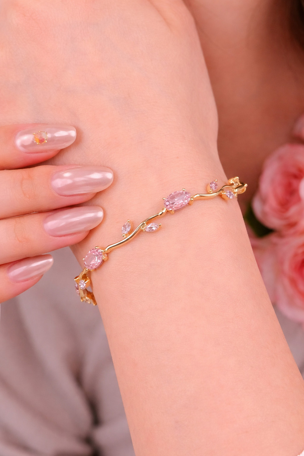 Image of jewelvenus Stainless Steel Cubic Zirconia Bracelet