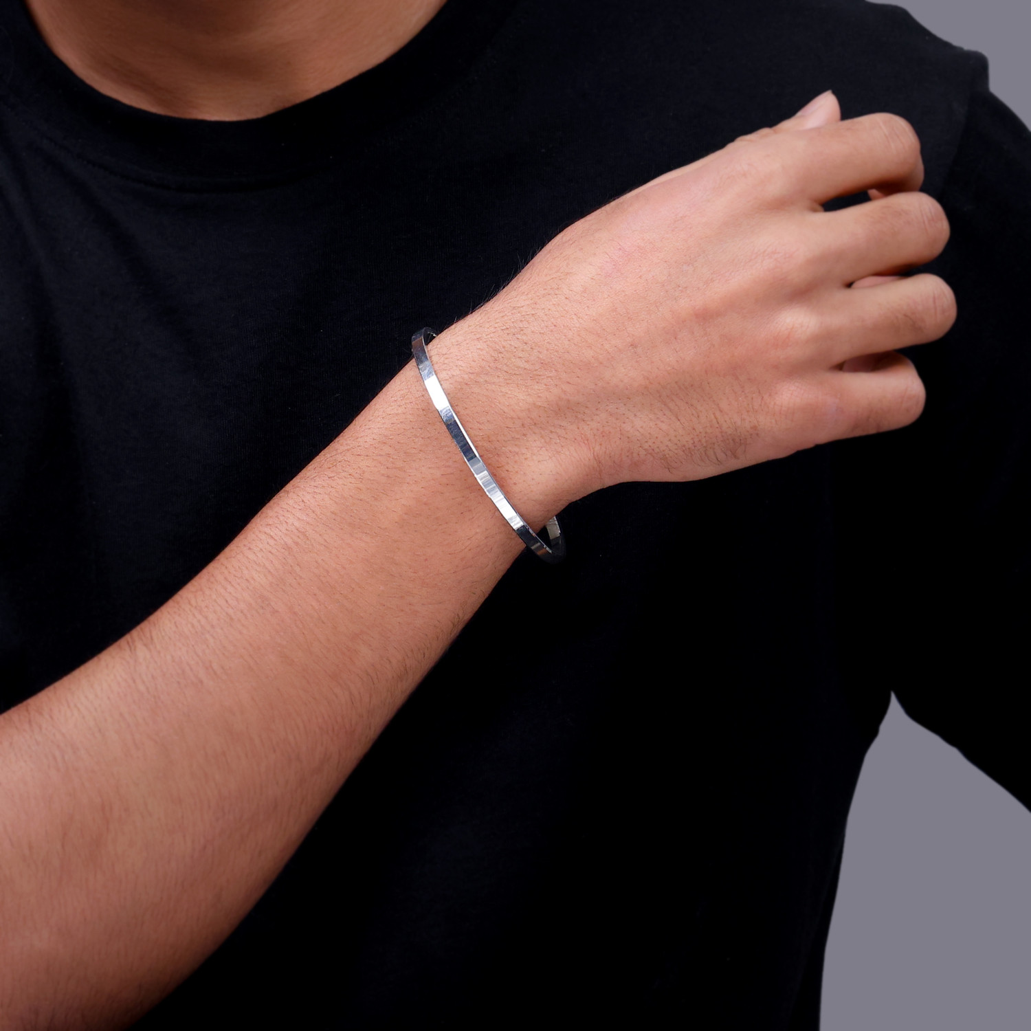 Image of GIVA Sterling Silver Rhodium Bracelet