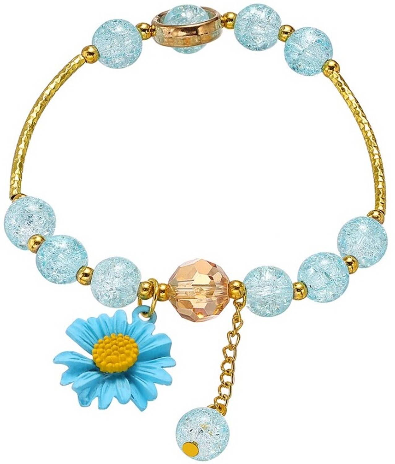AKISON JEWELS Alloy Crystal Gold-plated Charm Bracelet