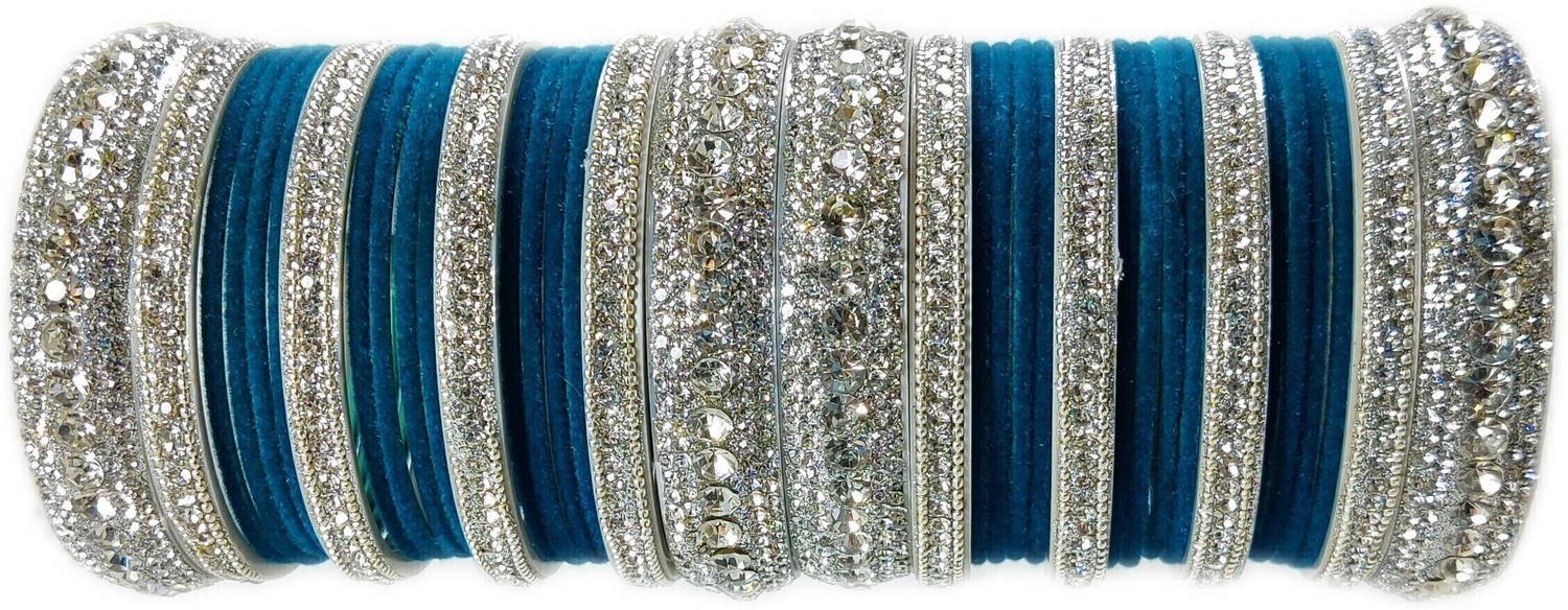Ammoli Shell Cubic Zirconia Bangle Set