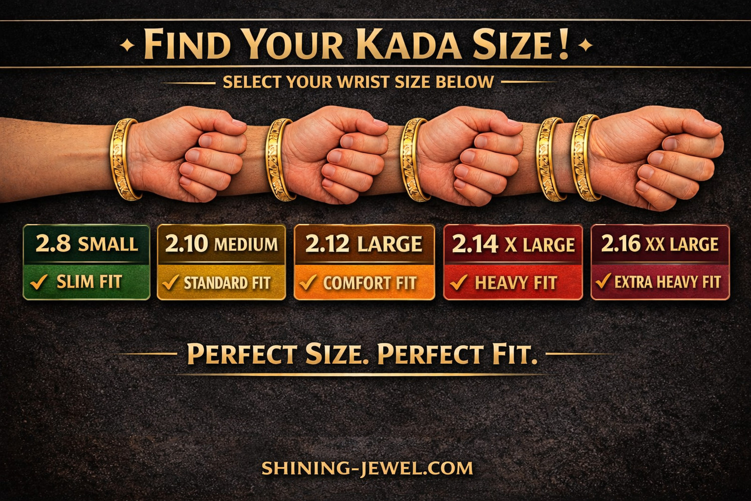 Image of Shining Jewel Brass Gold-plated Kada
