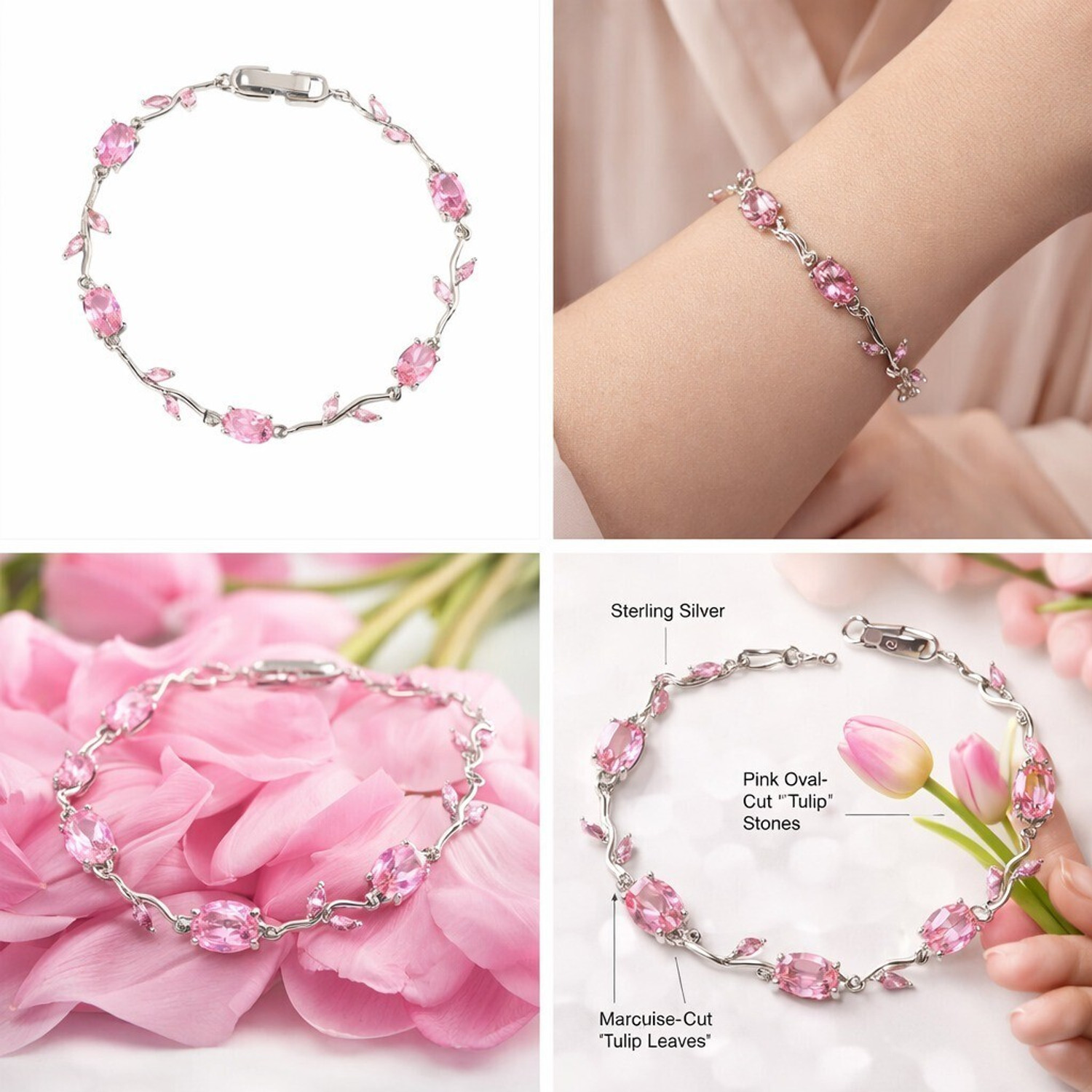 Image of Silvish Alloy Cubic Zirconia Bracelet