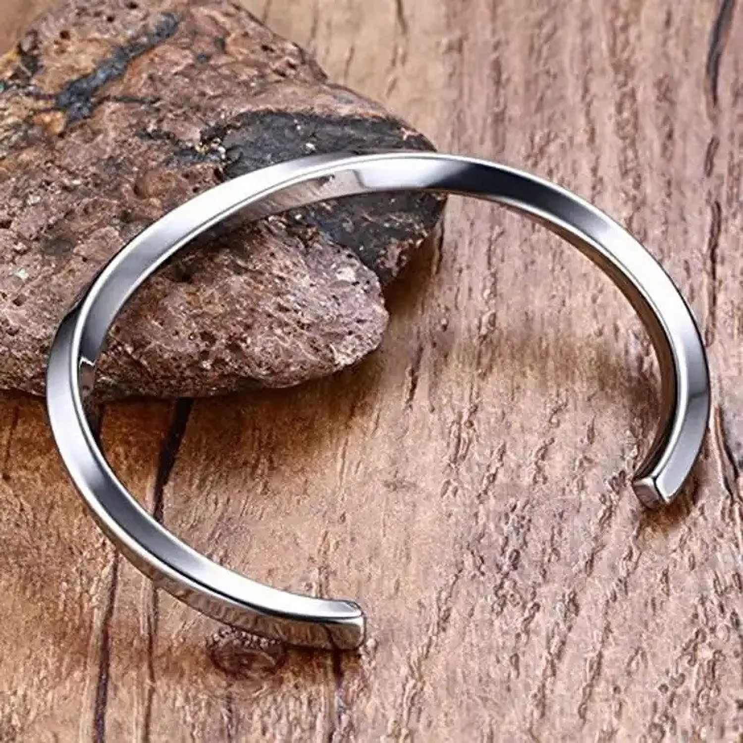 Image of MEENAZ Metal, Alloy, Steel, Stainless Steel Platinum, Silver Bracelet Set