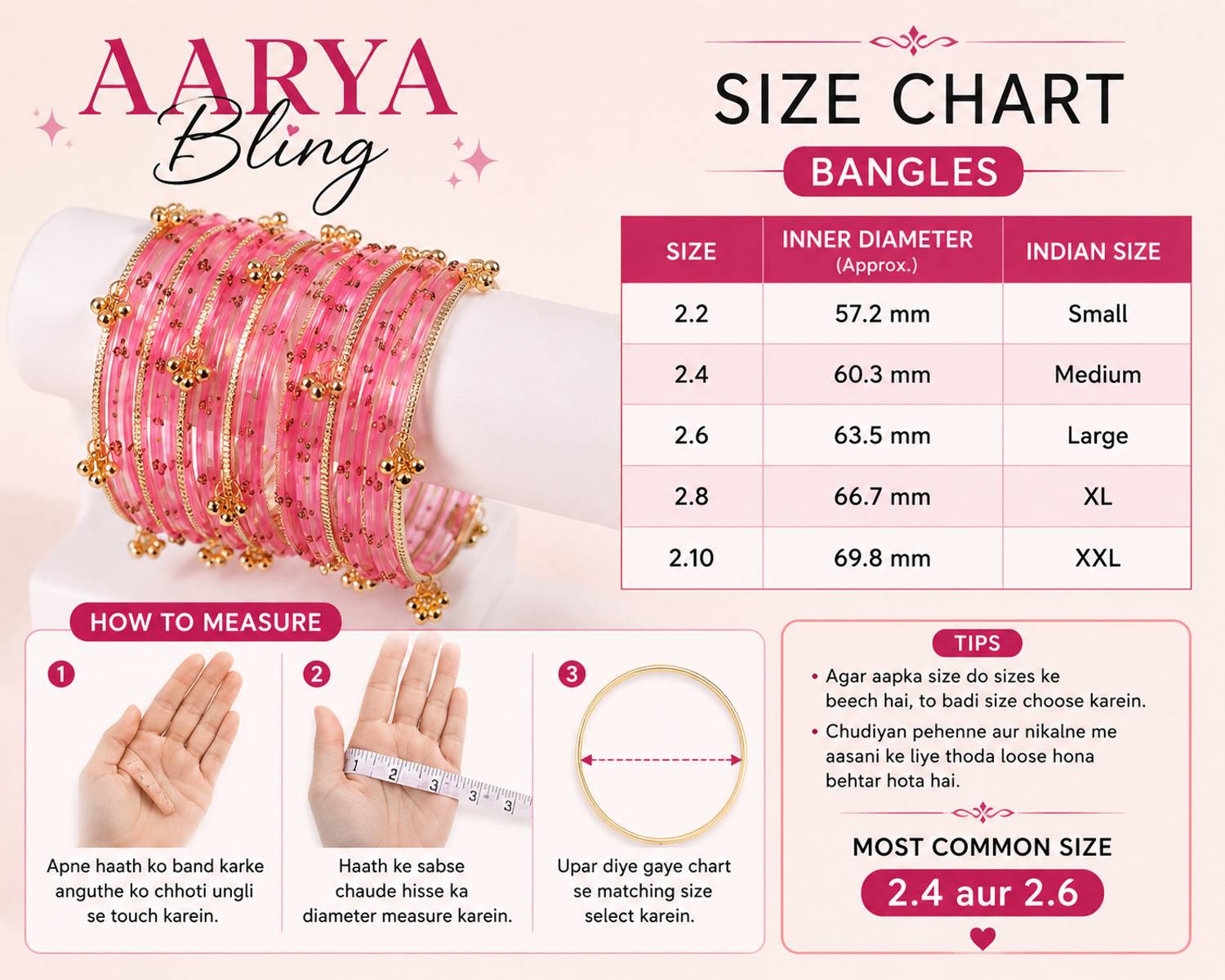 Braha Alloy Gold-plated Bangle Set - Image 5