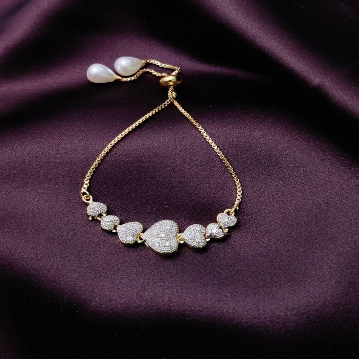 Avighna Arts Brass Rhodium Bracelet