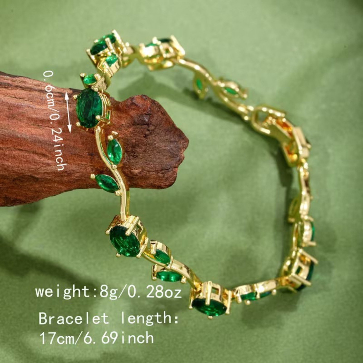 Image of ADF Stainless Steel Zircon Gold-plated Bracelet