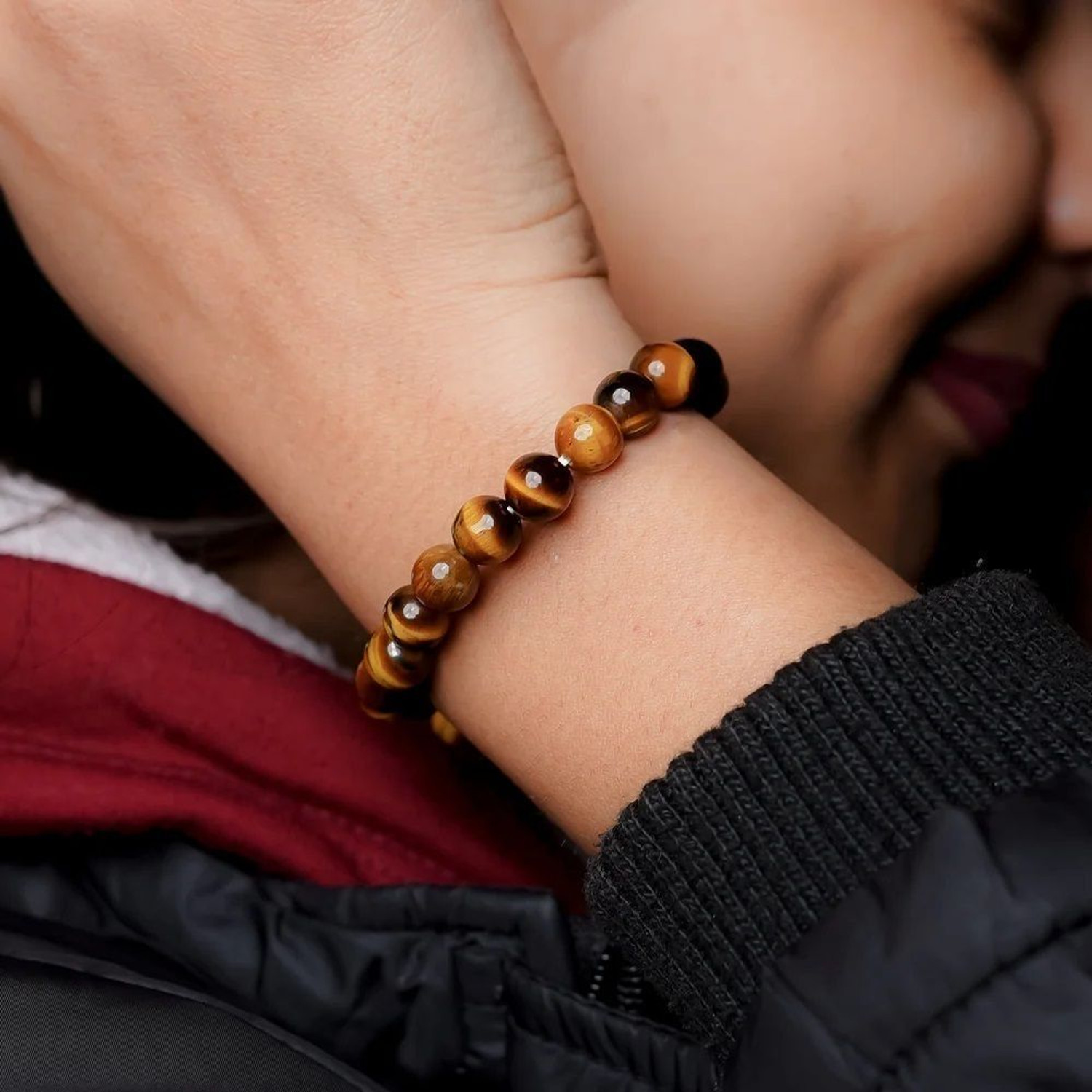 Image of Tanishee- The Real Jewels Crystal, Tiger's Eye Cat's Eye Bracelet