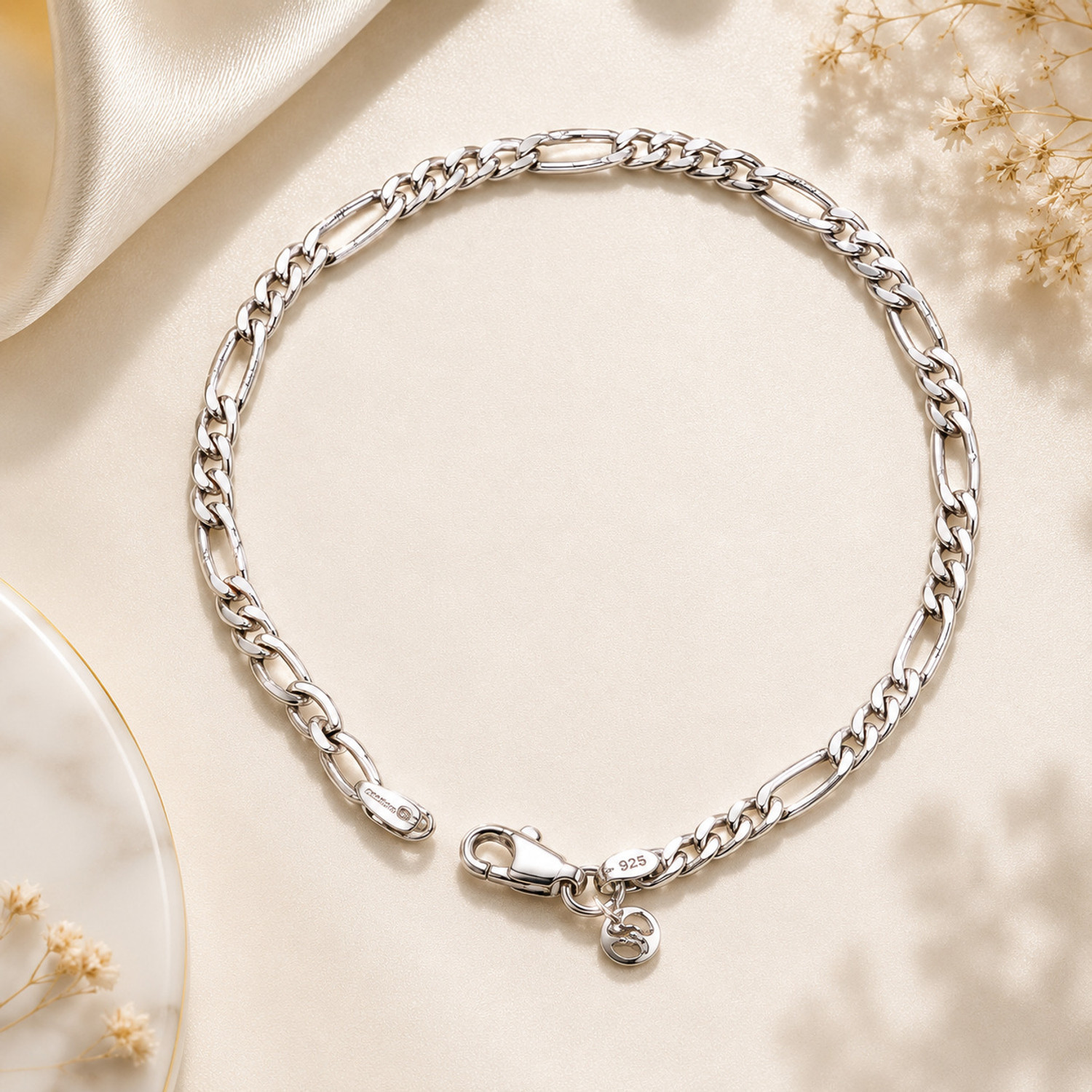 Image of SRKJ Sterling Silver NA, Silver Bracelet