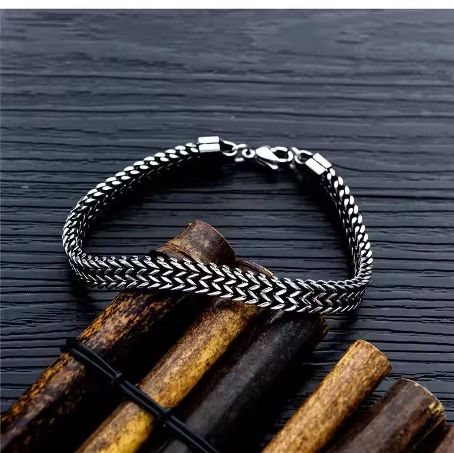Fashion Frill Stainless Steel Silver Bracelet - Image 1