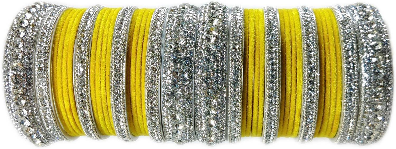 Ammoli Shell Cubic Zirconia Bangle Set
