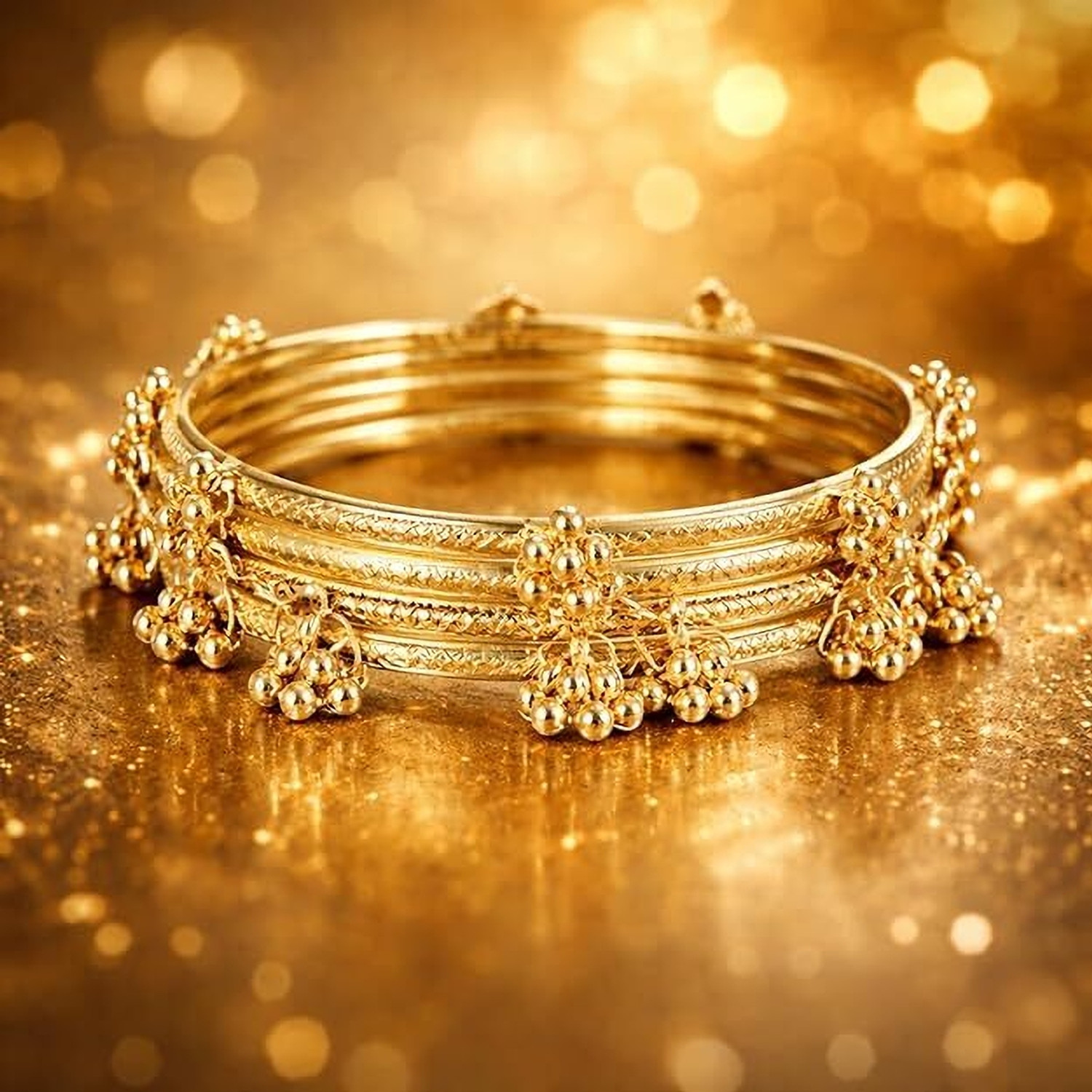 Image of TrueBeauty Metal Beads Bangle