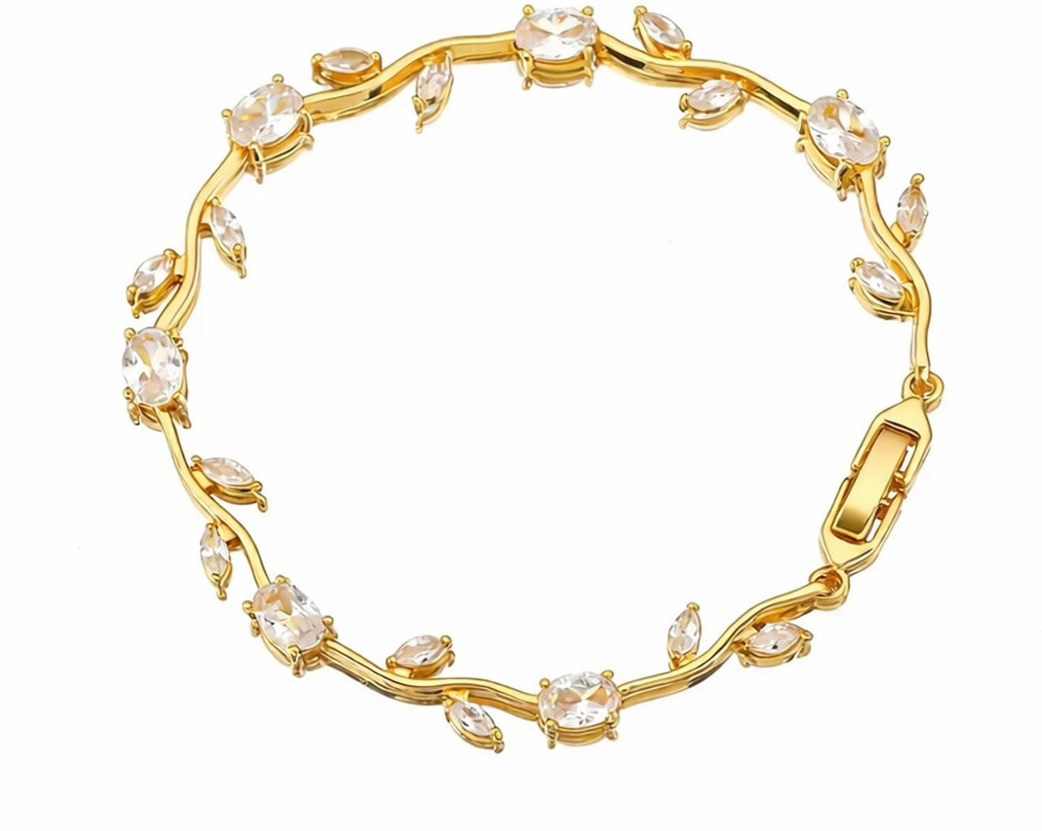 Image of Inites Crystal, Stainless Steel Diamond, Crystal, Zircon Gold-plated Bracelet
