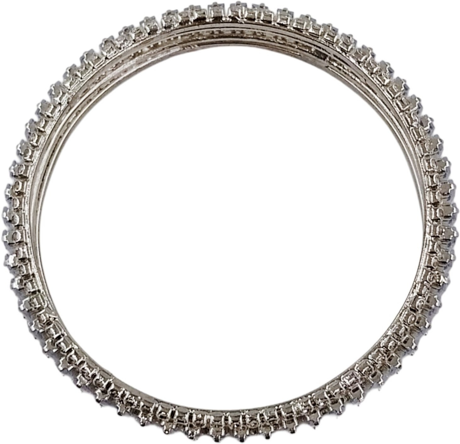 Image of aarnaa Alloy Silver Bangle Set