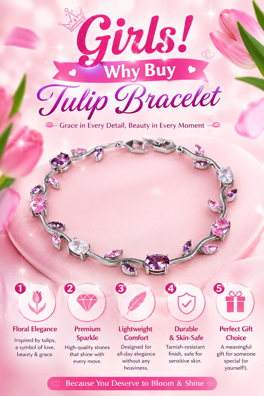 Image of spyronix Stainless Steel Cubic Zirconia Gold-plated Bracelet
