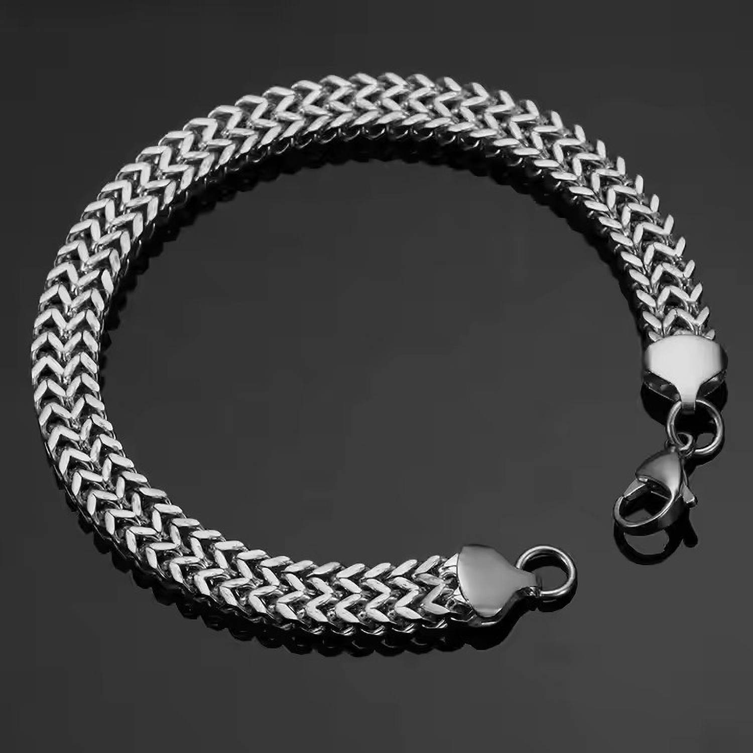Fashion Frill Stainless Steel Silver Bracelet - Image 3