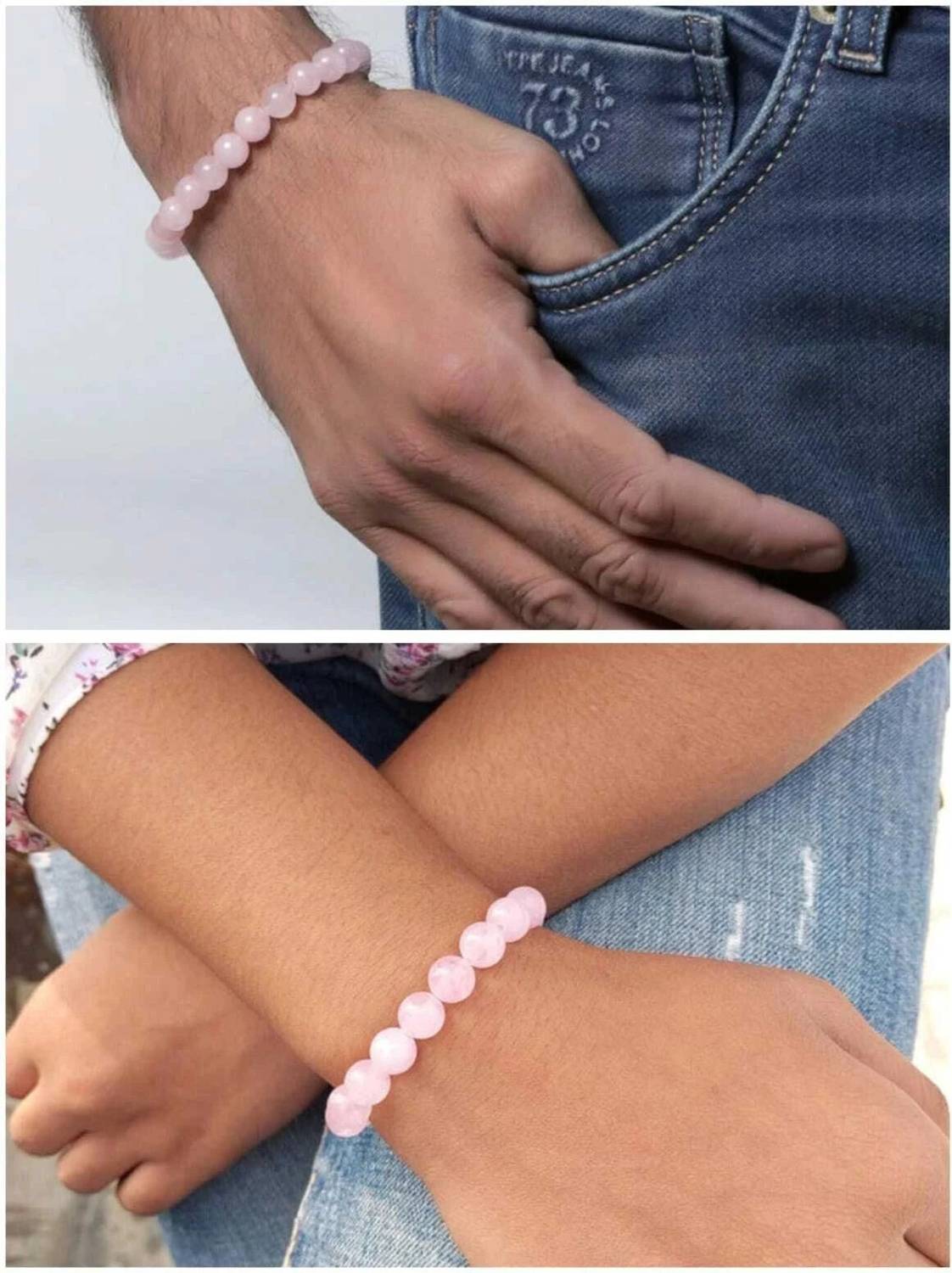 SPYRONIX REAL TREASURE Stone, Rose Quartz Crystal Bracelet Price