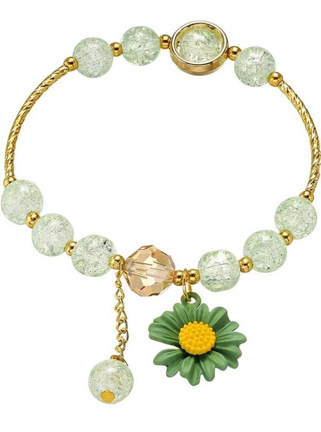 AKISON JEWELS Alloy Crystal Gold-plated Charm Bracelet