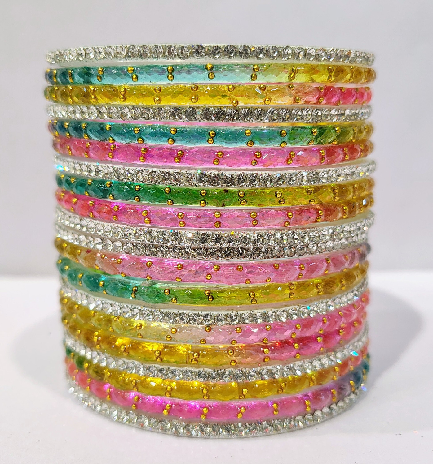 Image of zhcp Glass Zircon Bangle Set