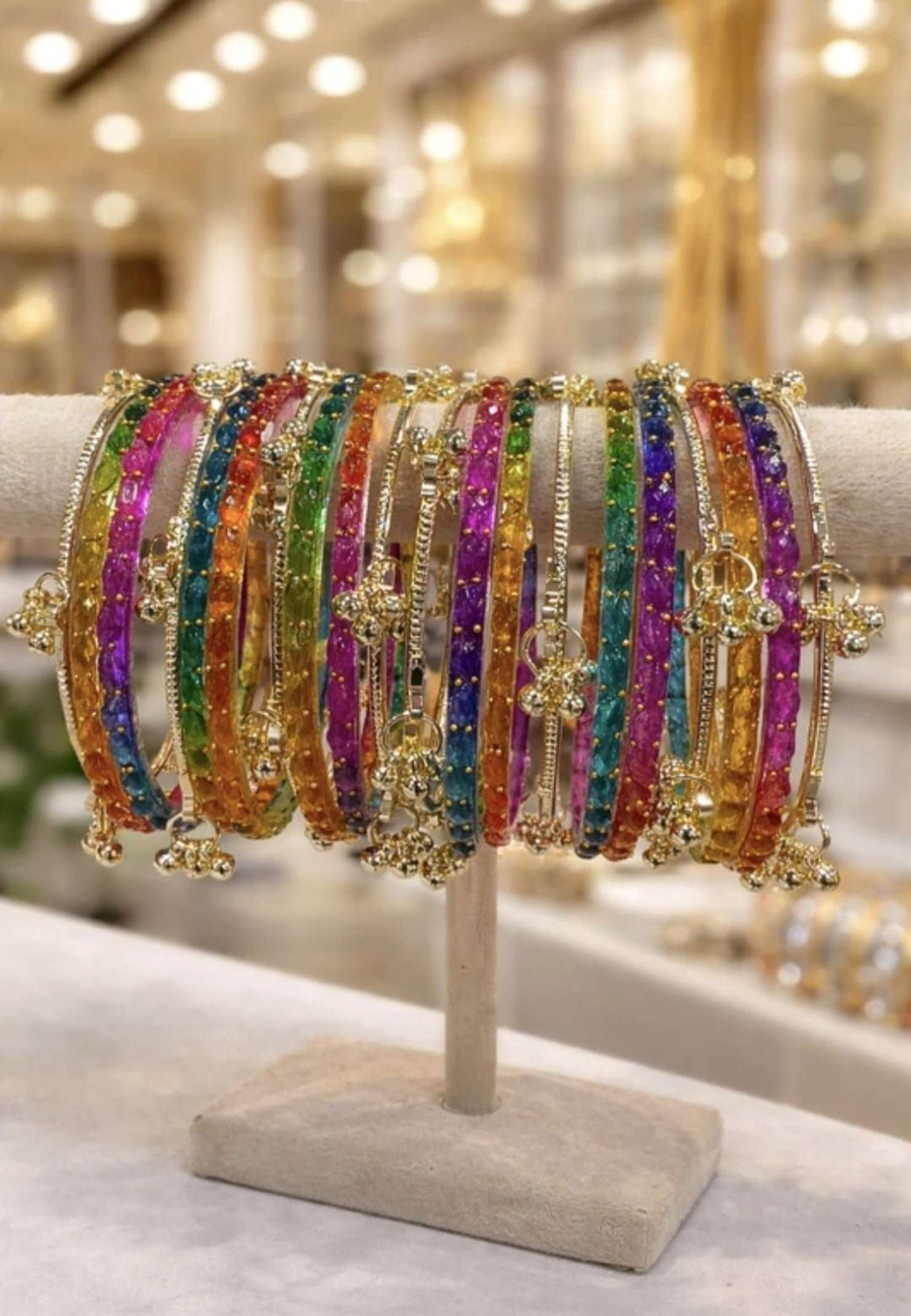 Image of Braha Alloy Gold-plated Bangle Set
