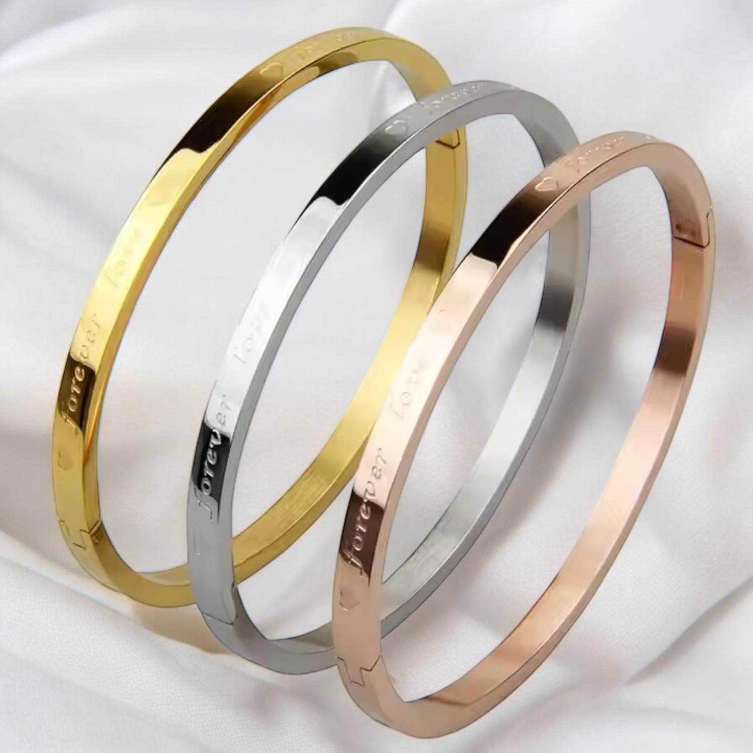 19th July Jewels Stainless Steel, Steel Gold-plated, Silver Bracelet