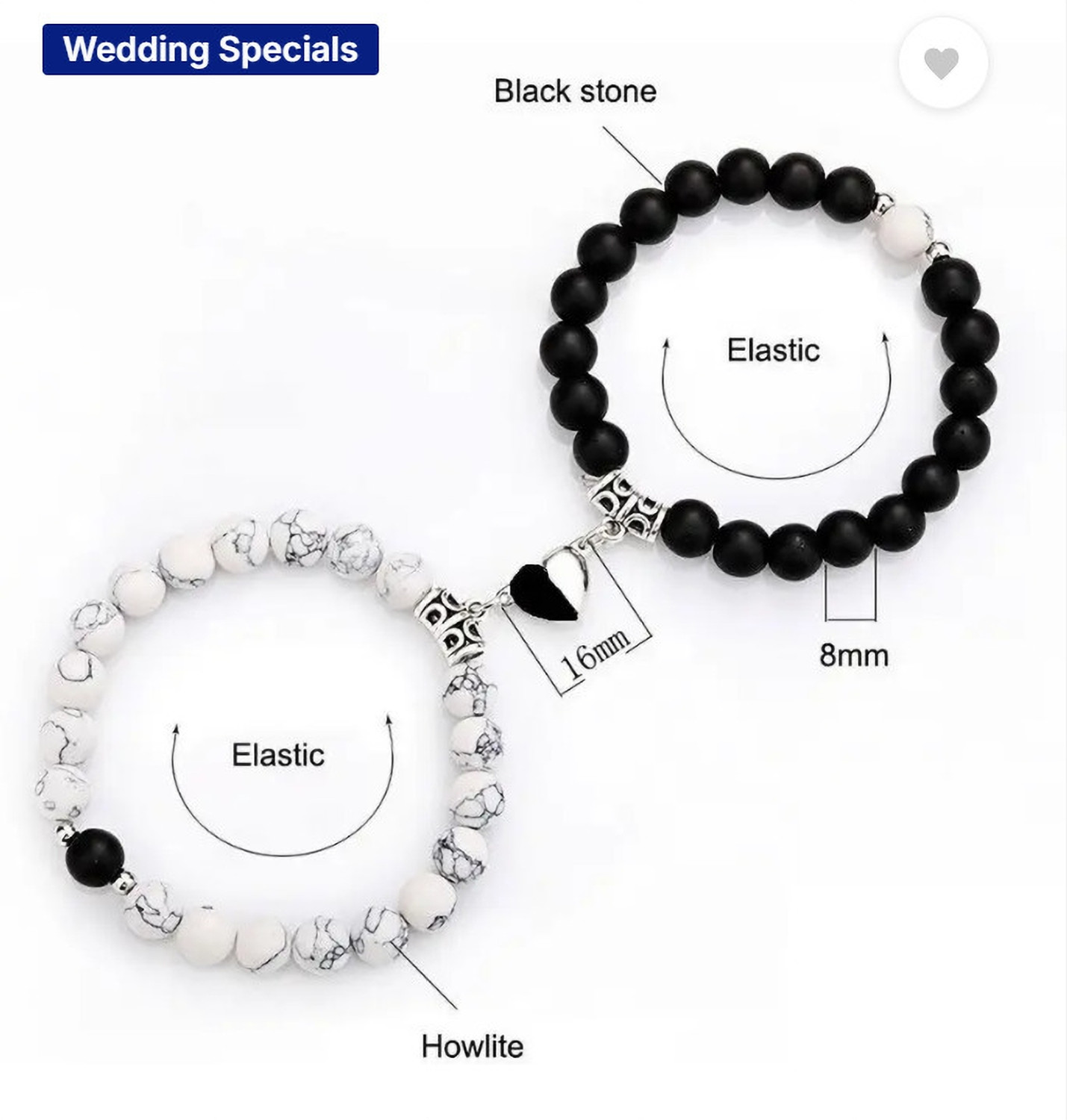 Image of Samna Handicrafts Stone Silver Bracelet Set