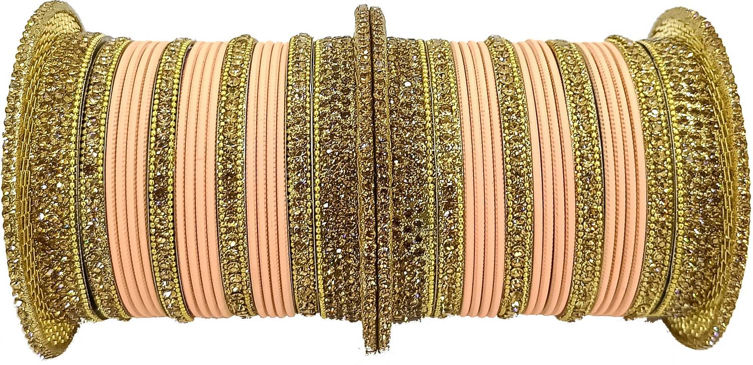 Garnet Gems Metal Zircon Bangle Set