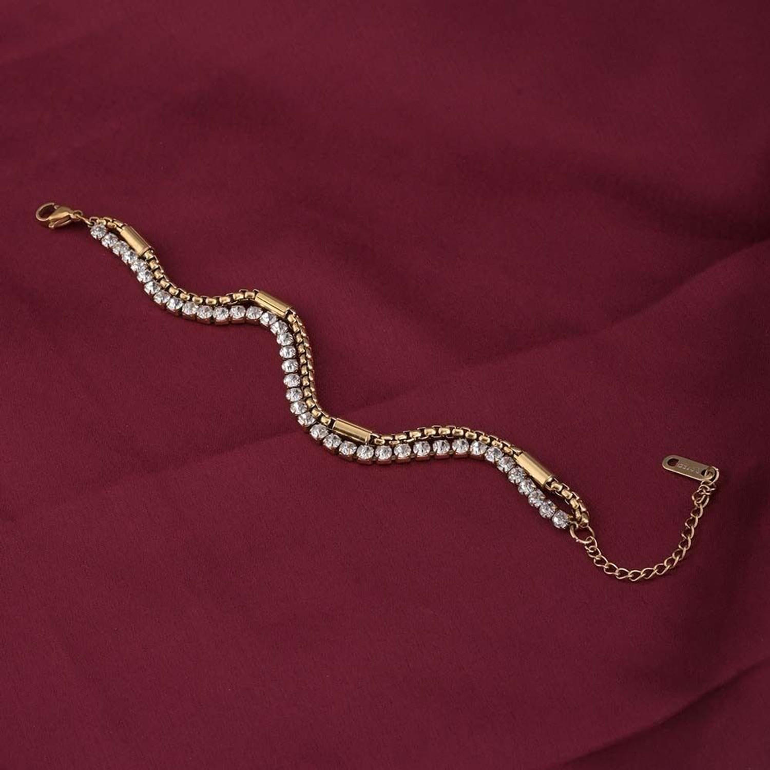 Image of PALMONAS Stainless Steel Gold-plated Bracelet