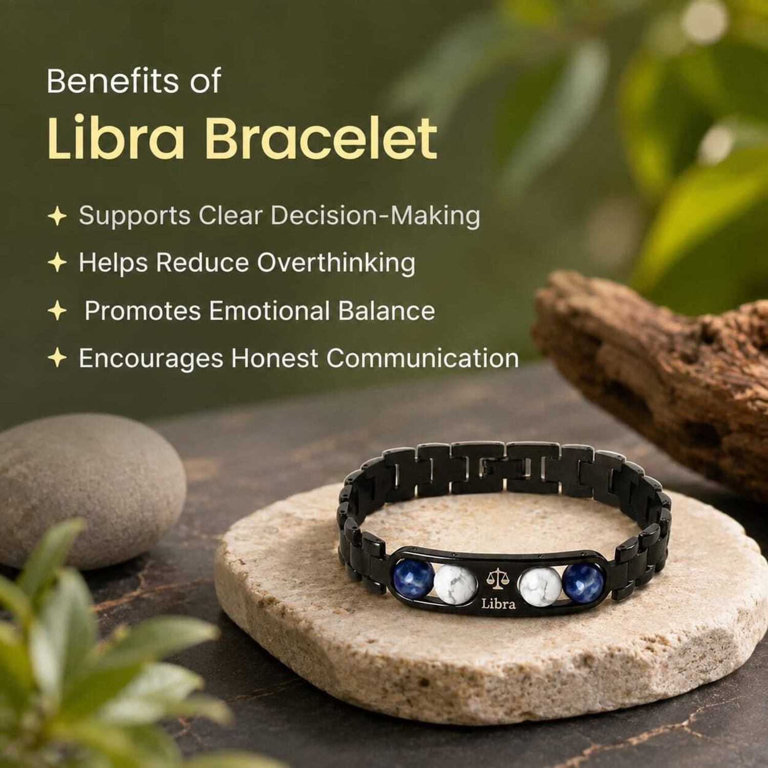 Image of spyronix Lapiz Lazuli, Howlite Crystal Bracelet