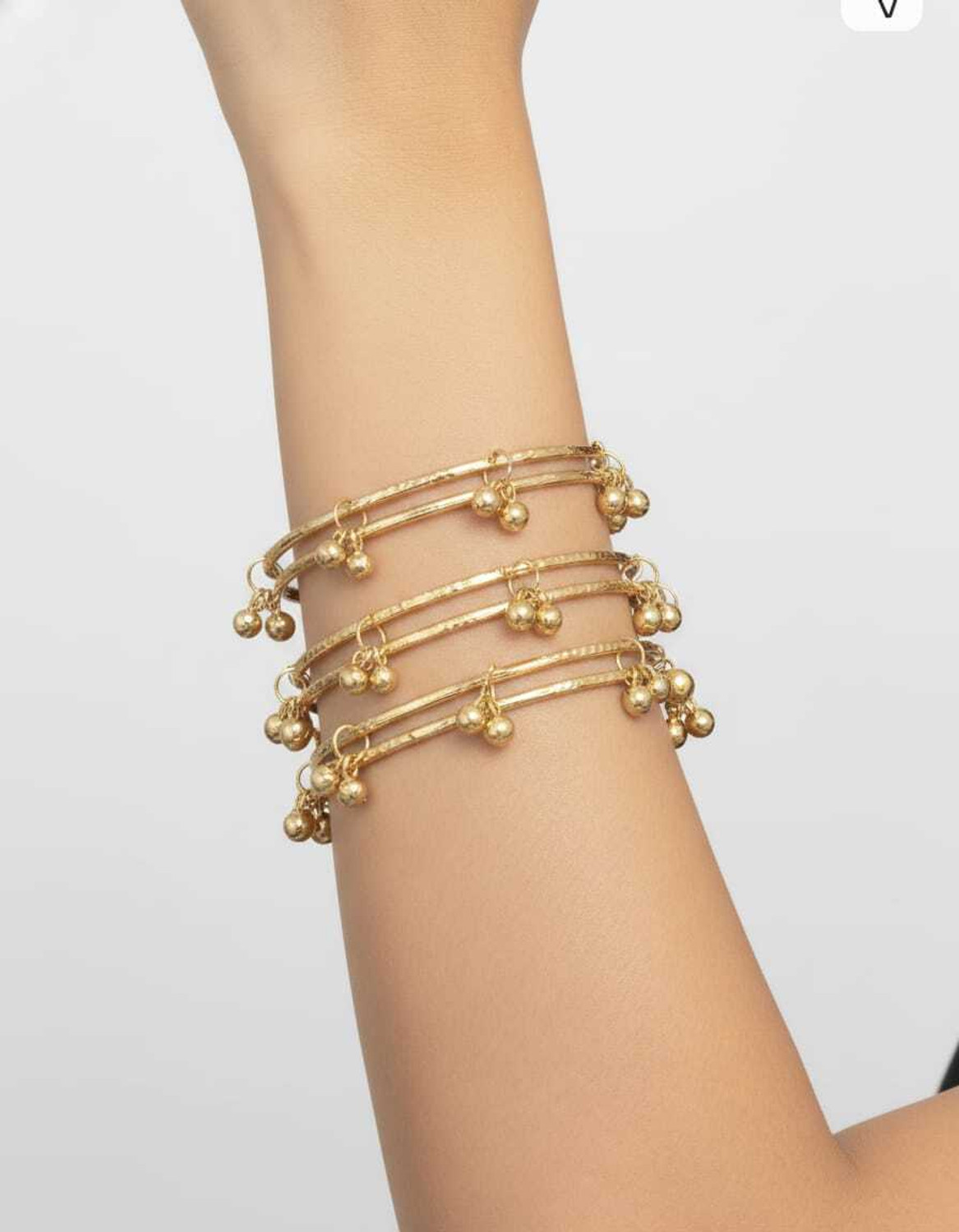 Image of Falconjewels Alloy Gold-plated Bangle Set