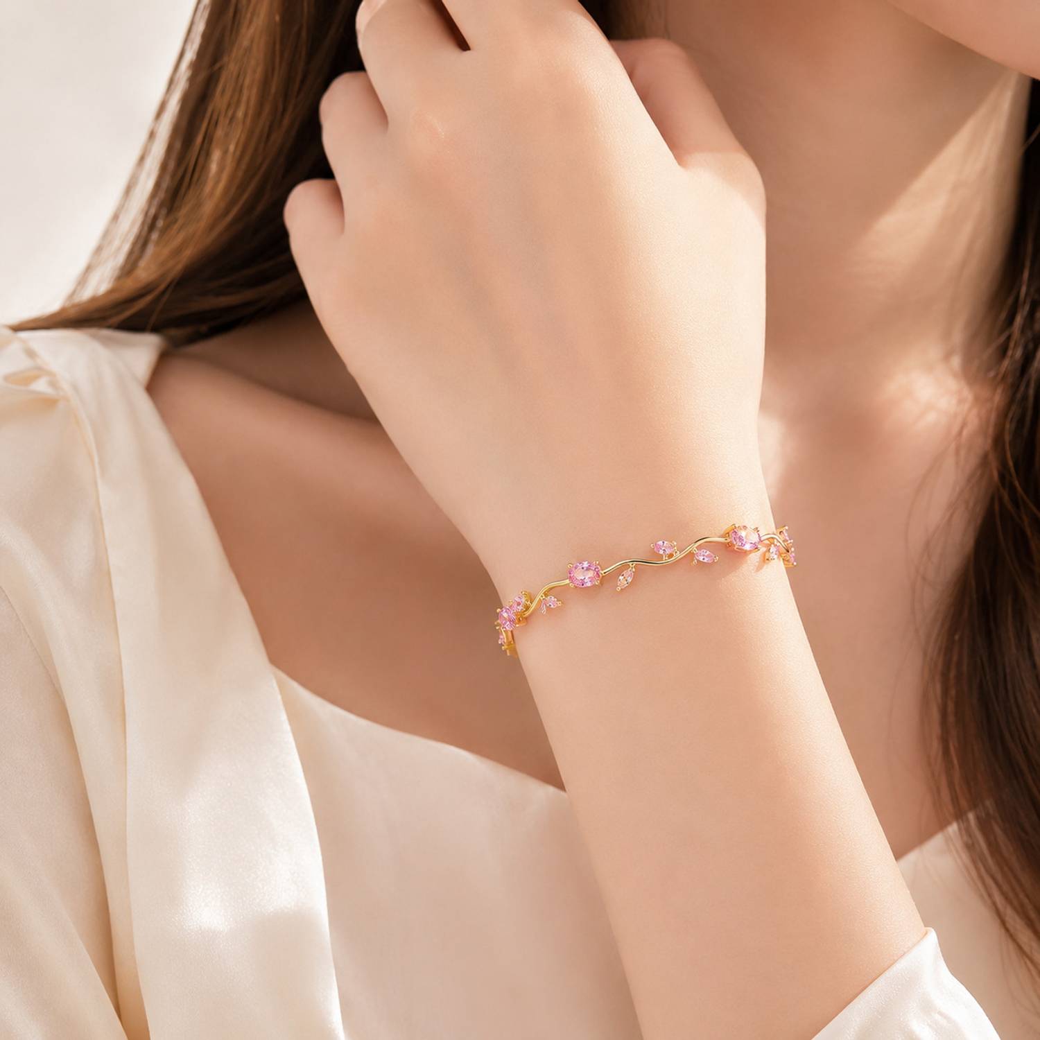 ANORI Gold-plated Cubic Zirconia Bracelet - Image 3