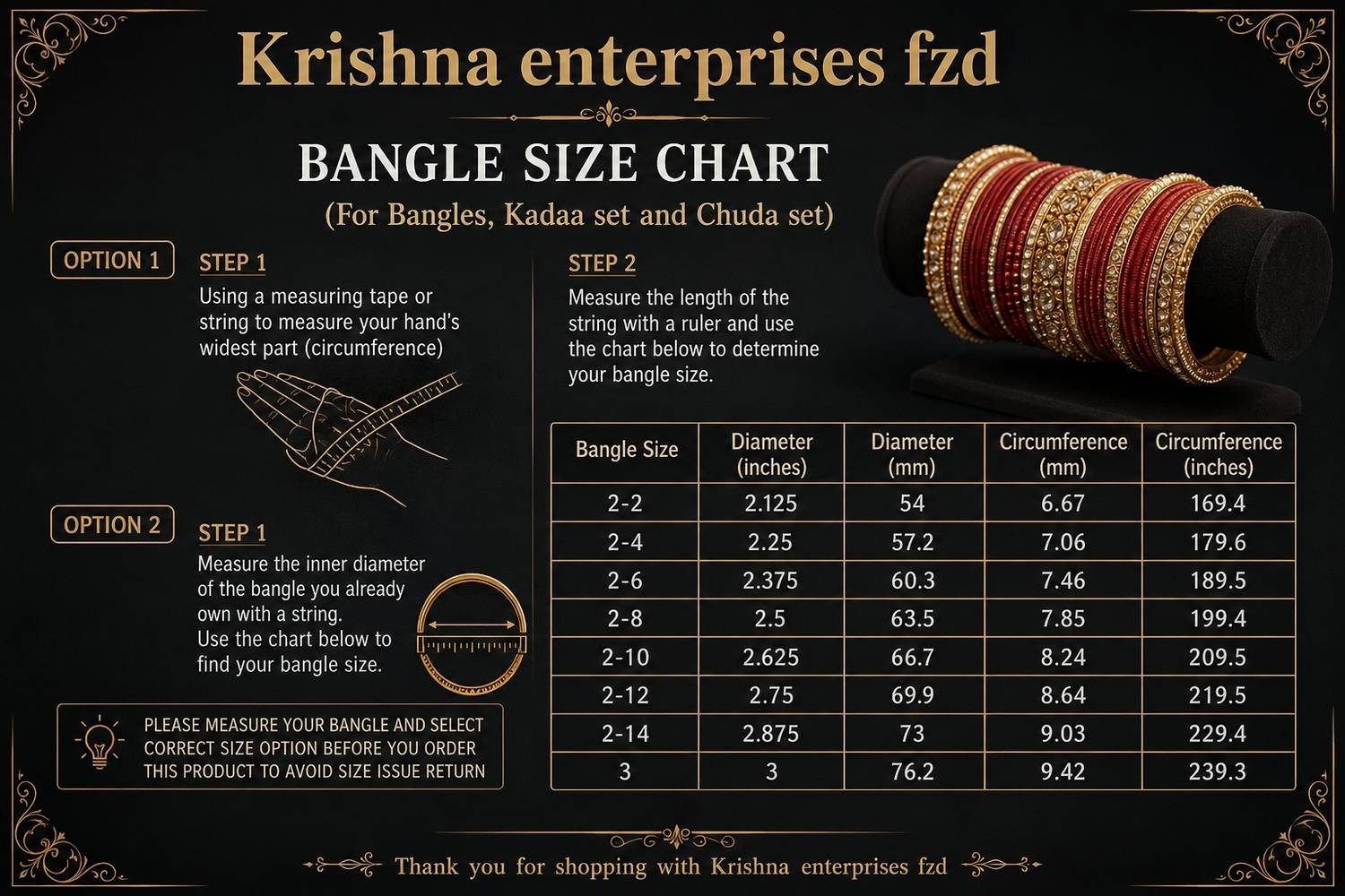 Kashmiri Ghughru Glass Bangle Set Pack of 10 - Image 3