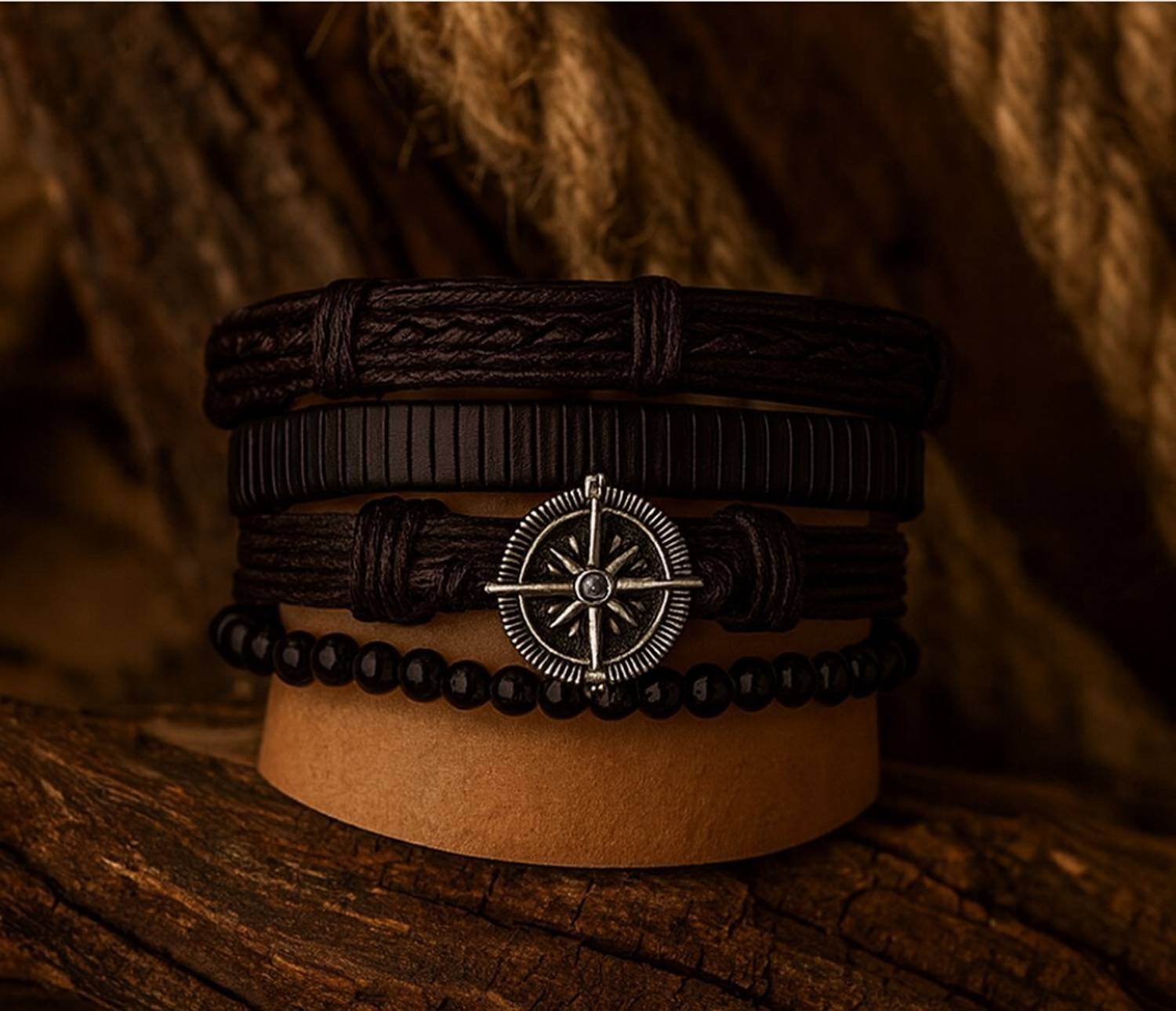 Rgulus Leather Rhodium Bracelet - Image 5