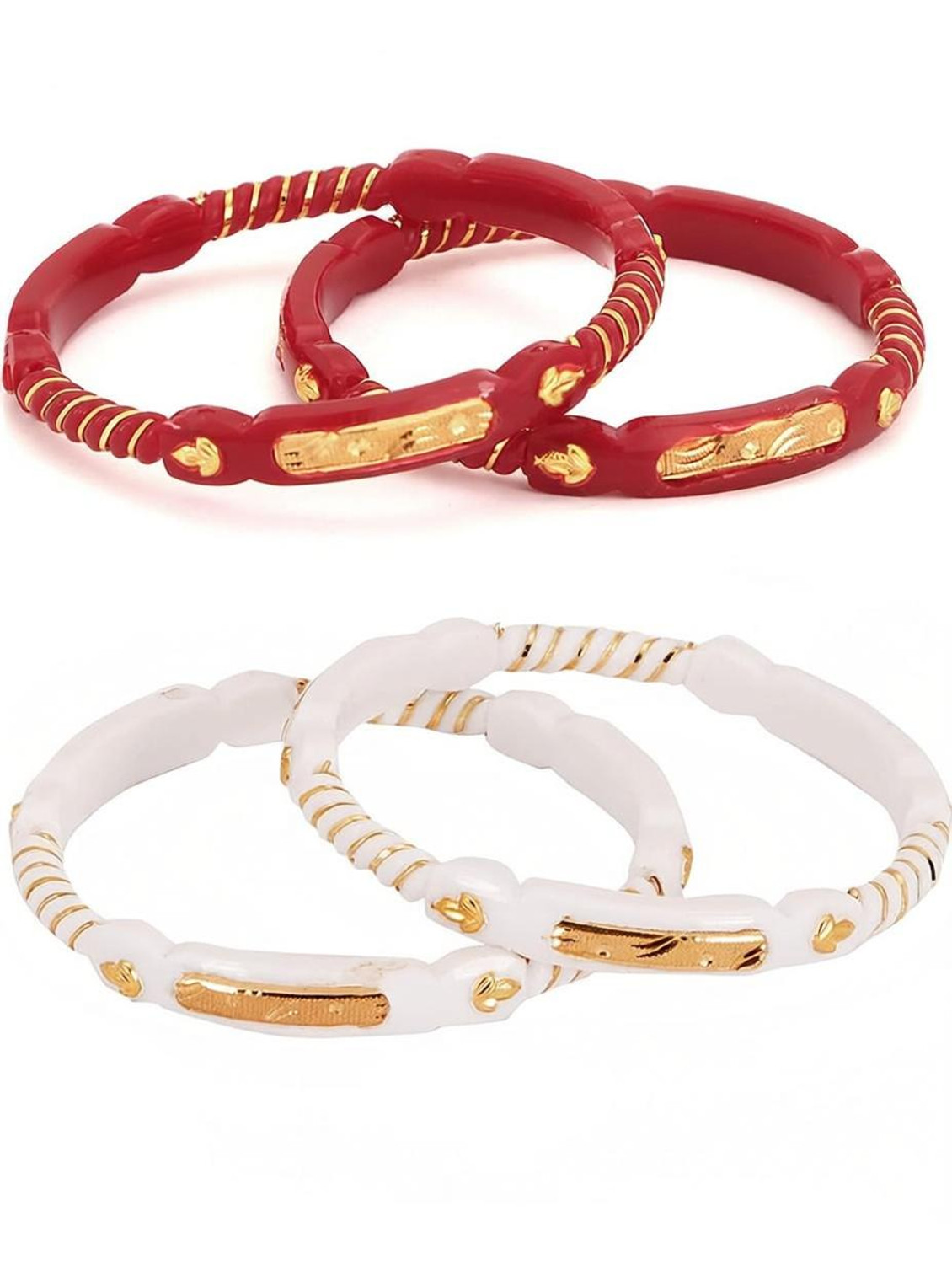 Image of TANVI J Plastic Gold-plated Shakha Pola
