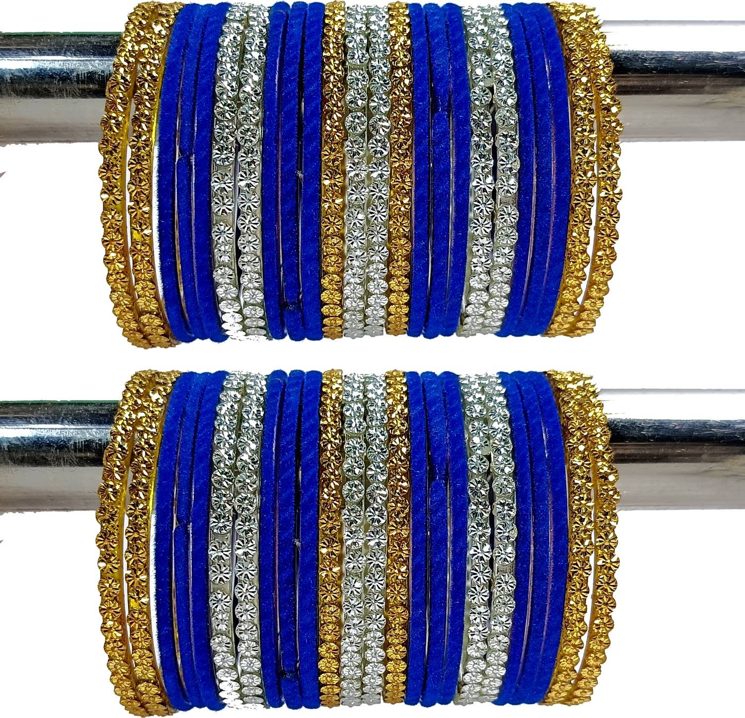 suhagan bangle store Metal, Fabric Gold-plated Bangle Set