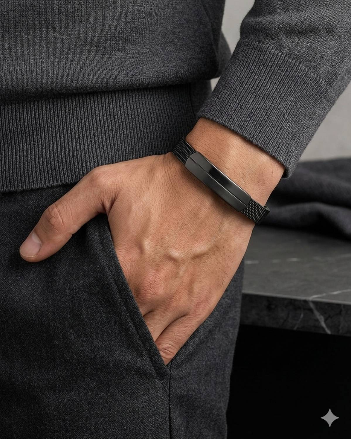 FEEDNIX Black Silver Kada - Image 3