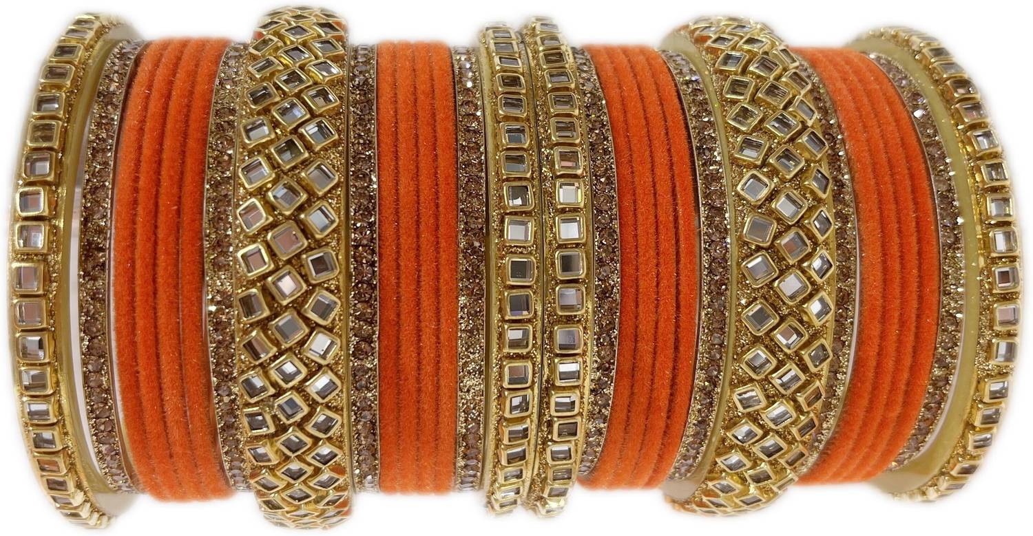 Ammoli Metal Sapphire Bangle Set