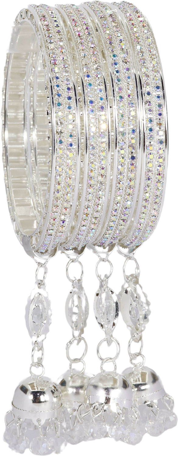 Image of LAVAZZA Metal Diamond Silver Bangle Set
