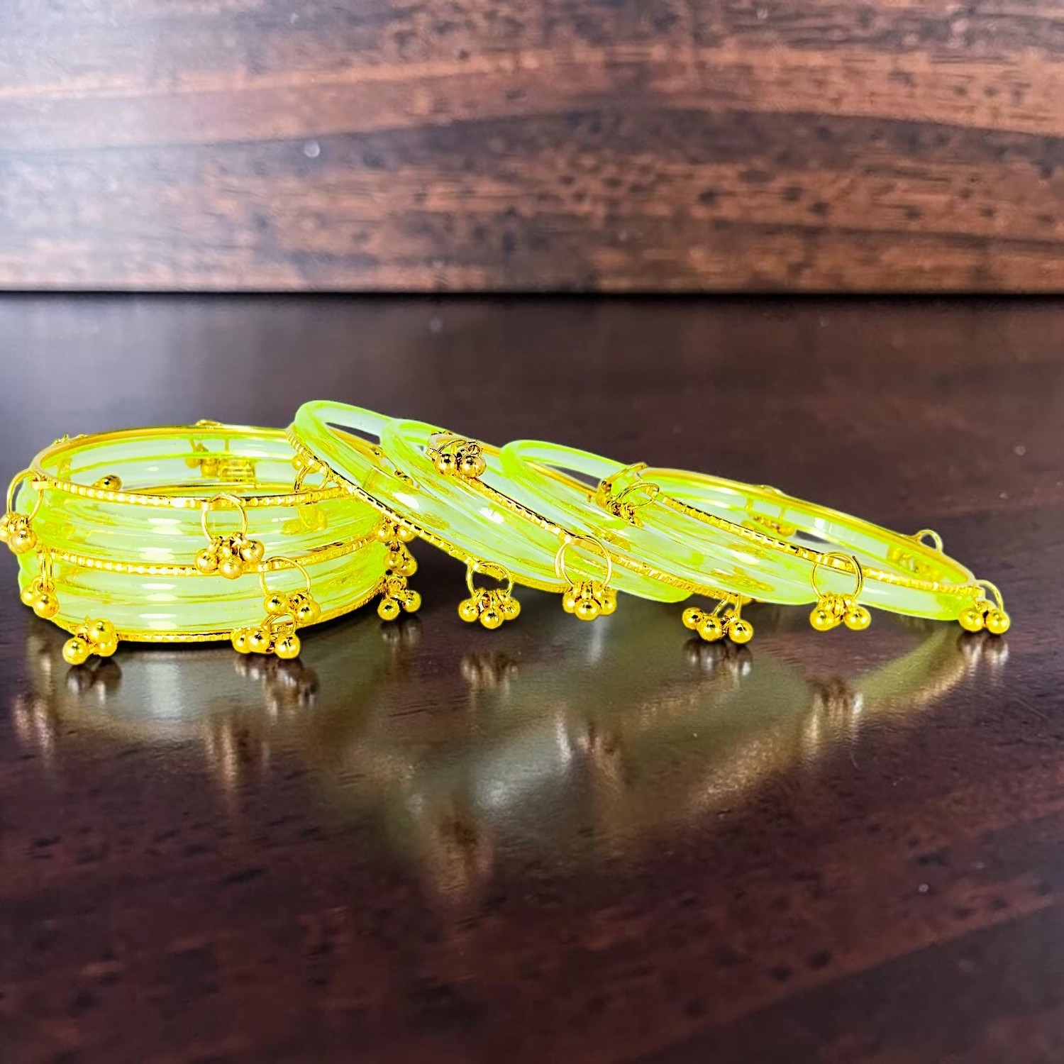 Image of Kashmiri ghughru Glass Bangle Set