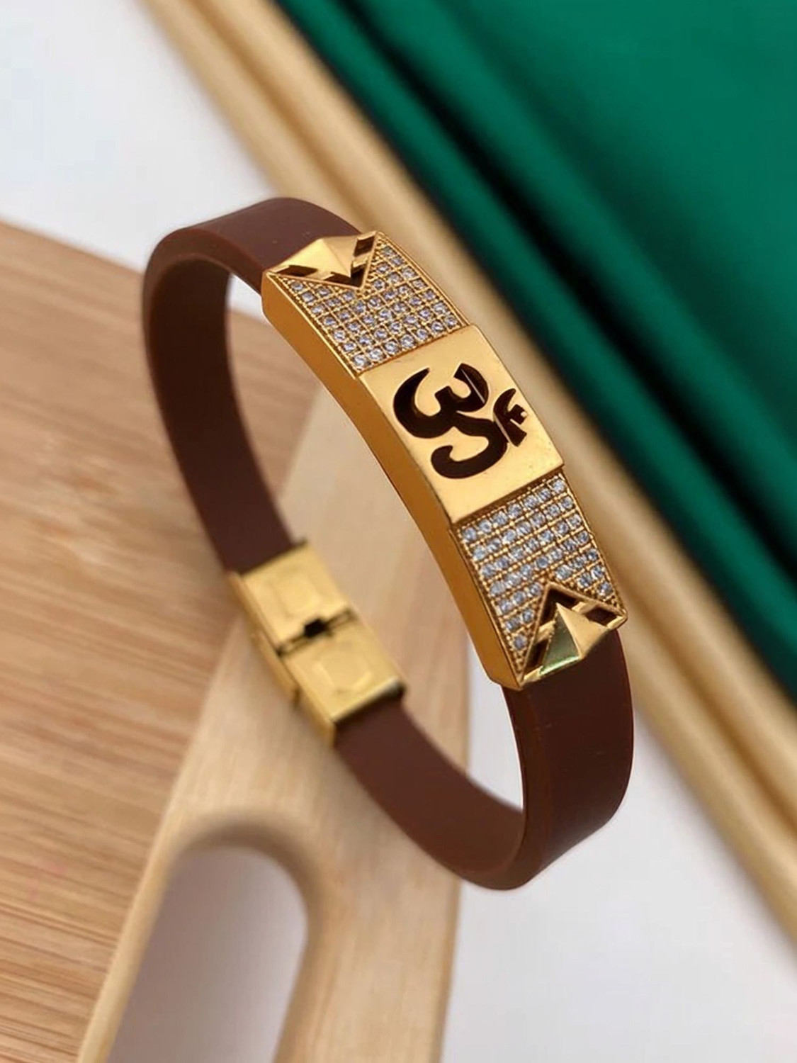 Image of sakimo Alloy, Stainless Steel Diamond Gold-plated Bracelet