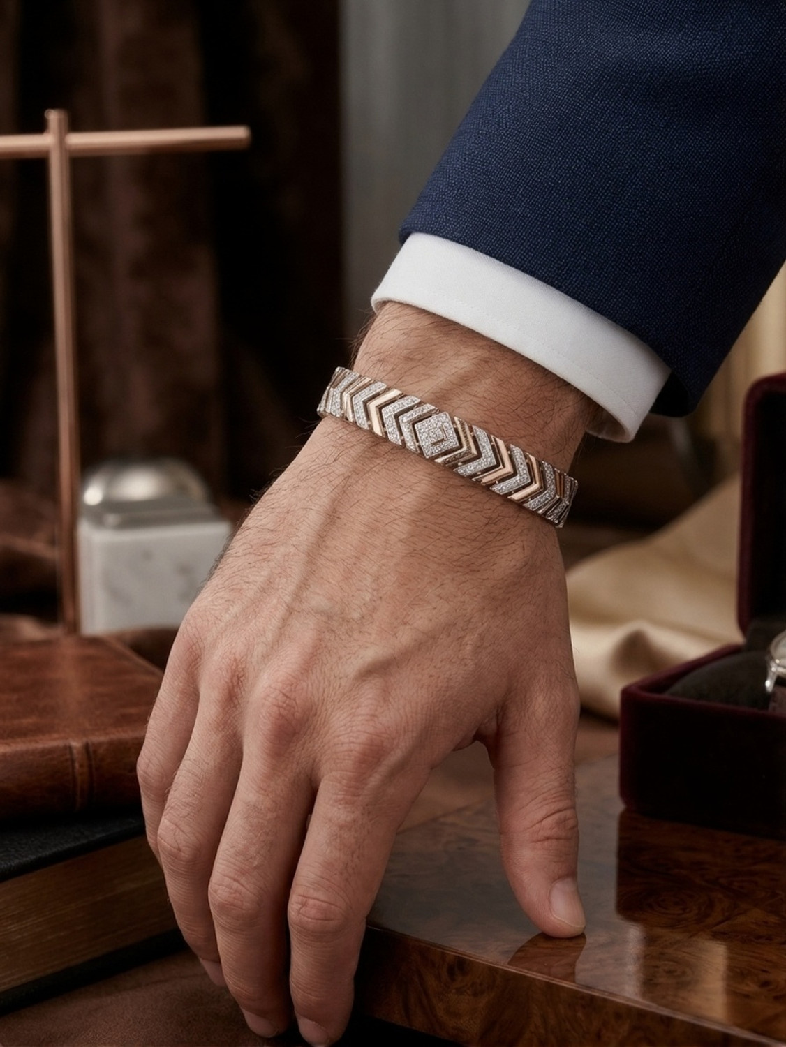 Image of Kishi Jewels Brass Silver, Gold-plated Bracelet