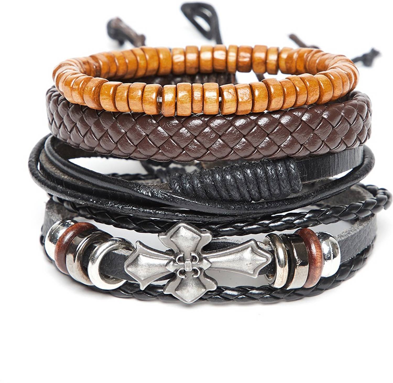 ALVARO CASTAGNINO Metal, Leather Bracelet