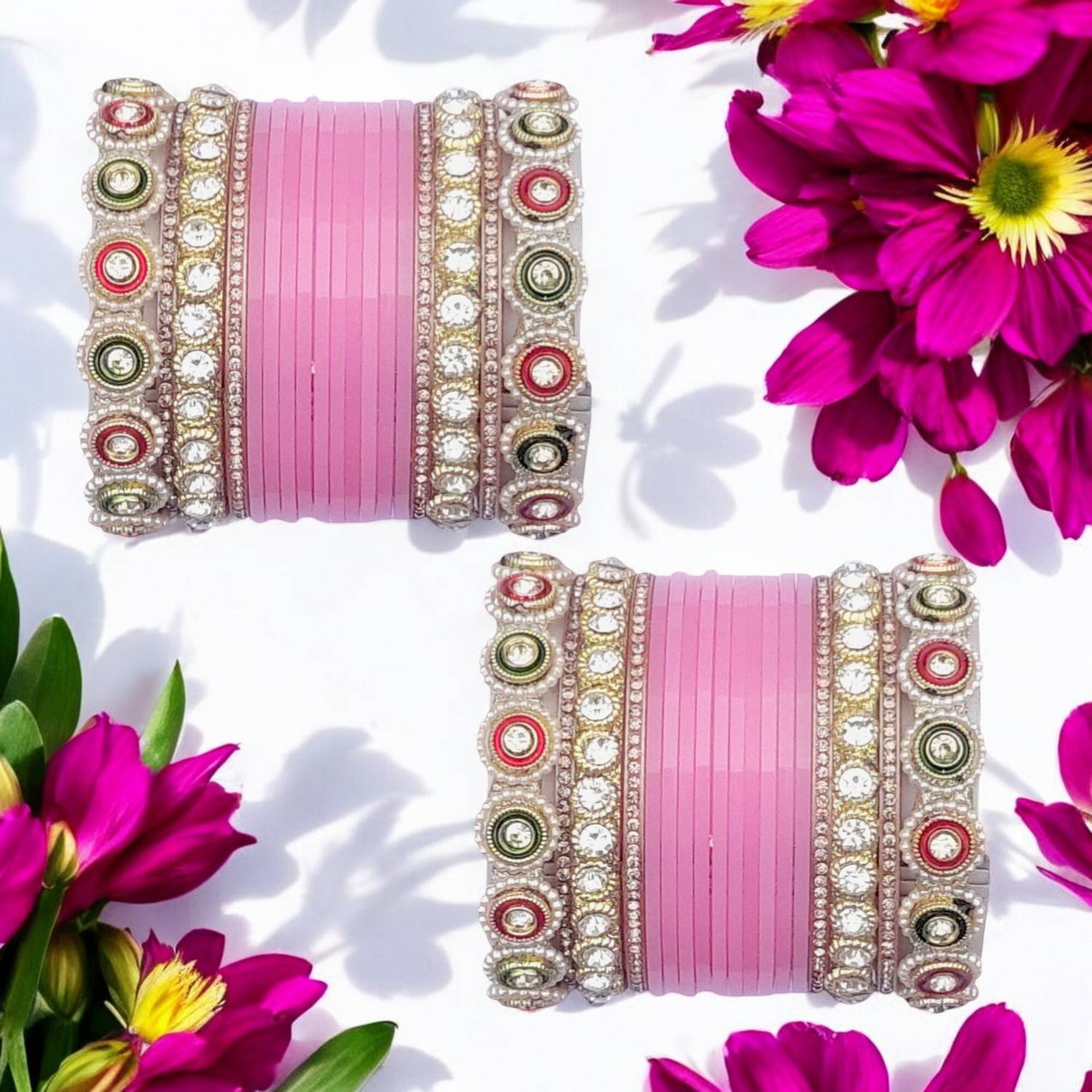 BATUKNATH Plastic Beads, Zircon Gold-plated Chudas