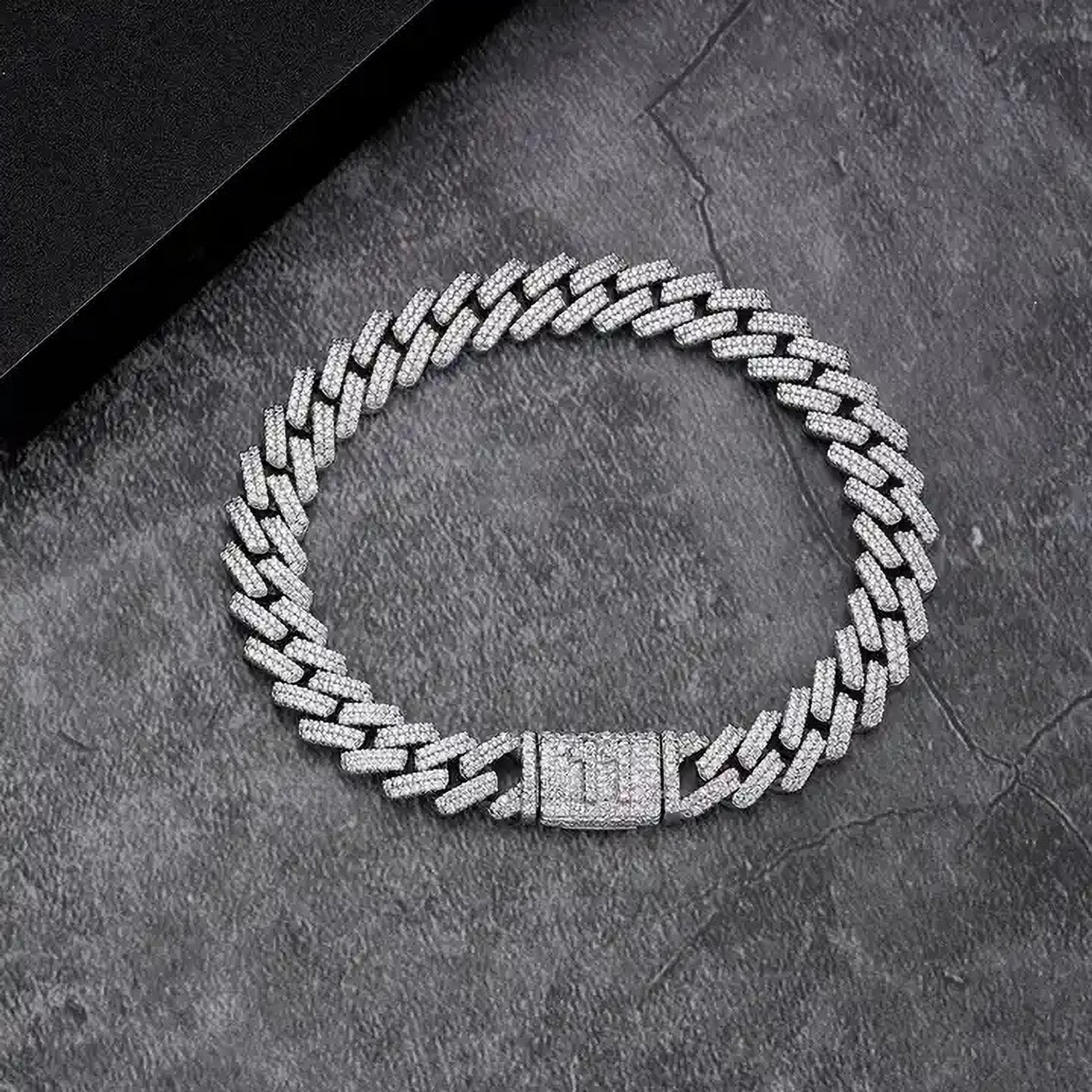 Image of Roadster Metal, Alloy, Stainless Steel Cubic Zirconia, Diamond, Crystal Sterling Silver Bracelet