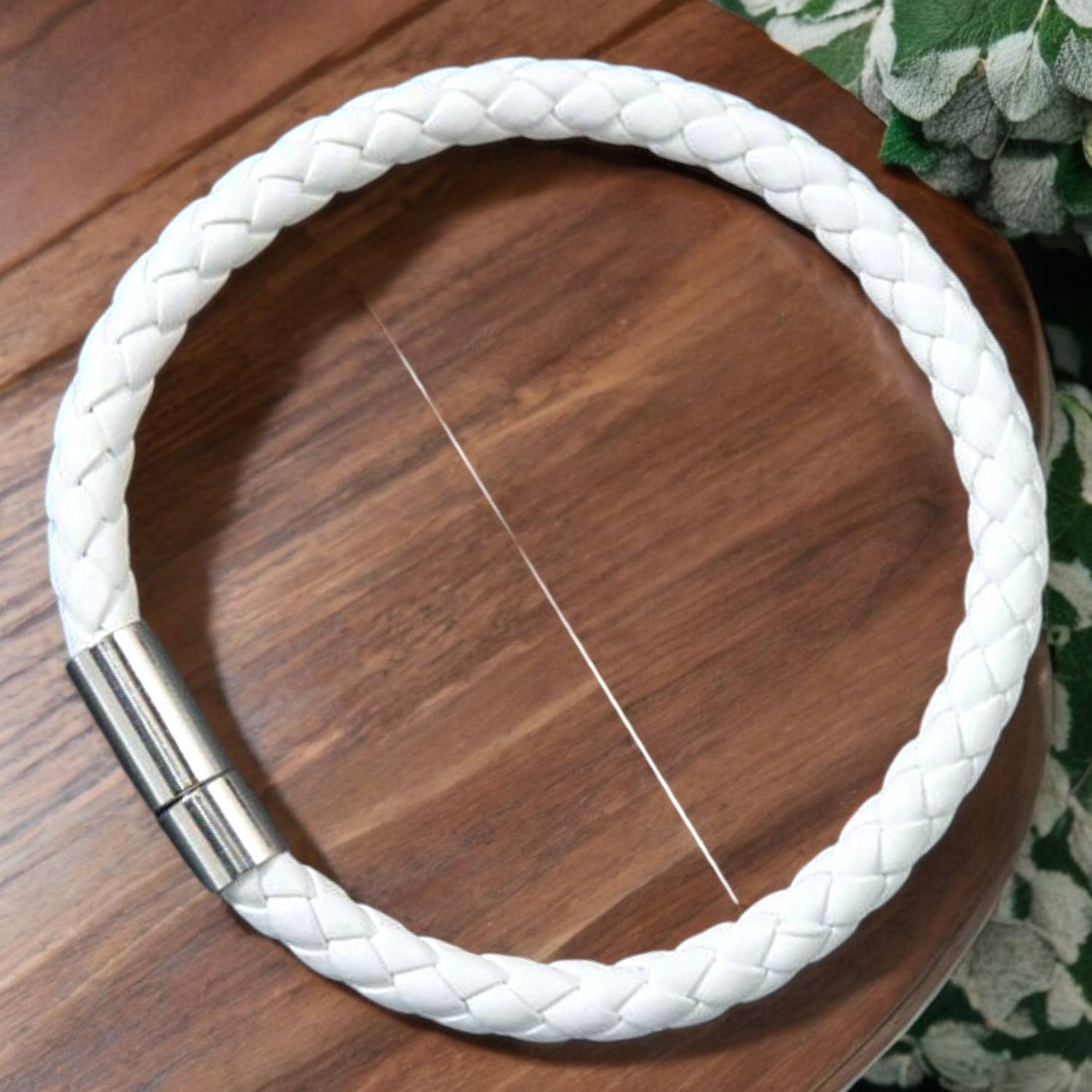 19th July Jewels Leather Silver Bracelet